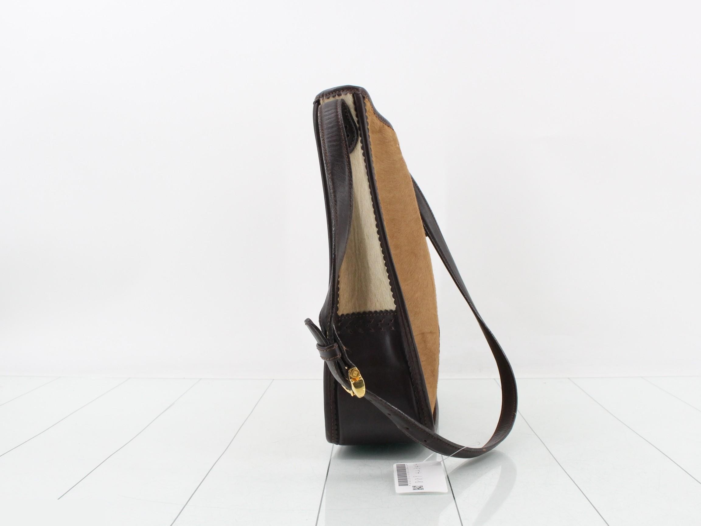 Calf Hair Anagram Shoulder Bag — view 4