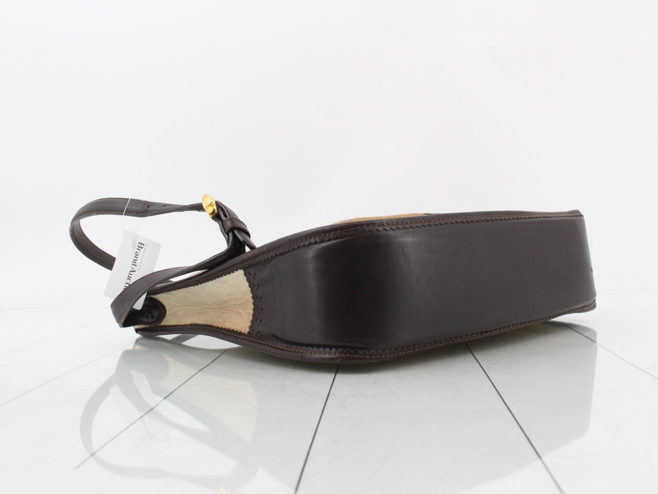 Calf Hair Anagram Shoulder Bag — view 5