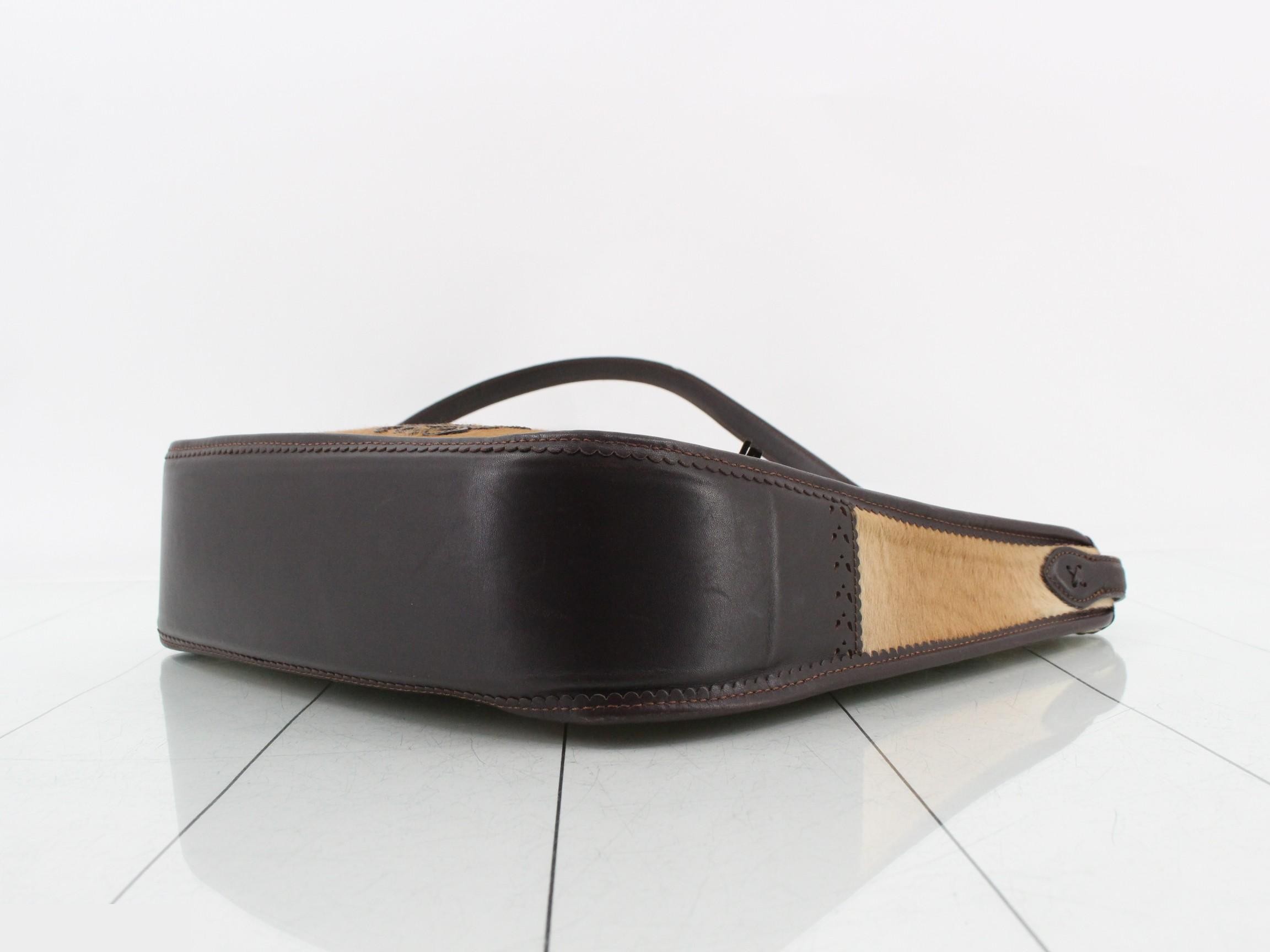 Calf Hair Anagram Shoulder Bag — view 6