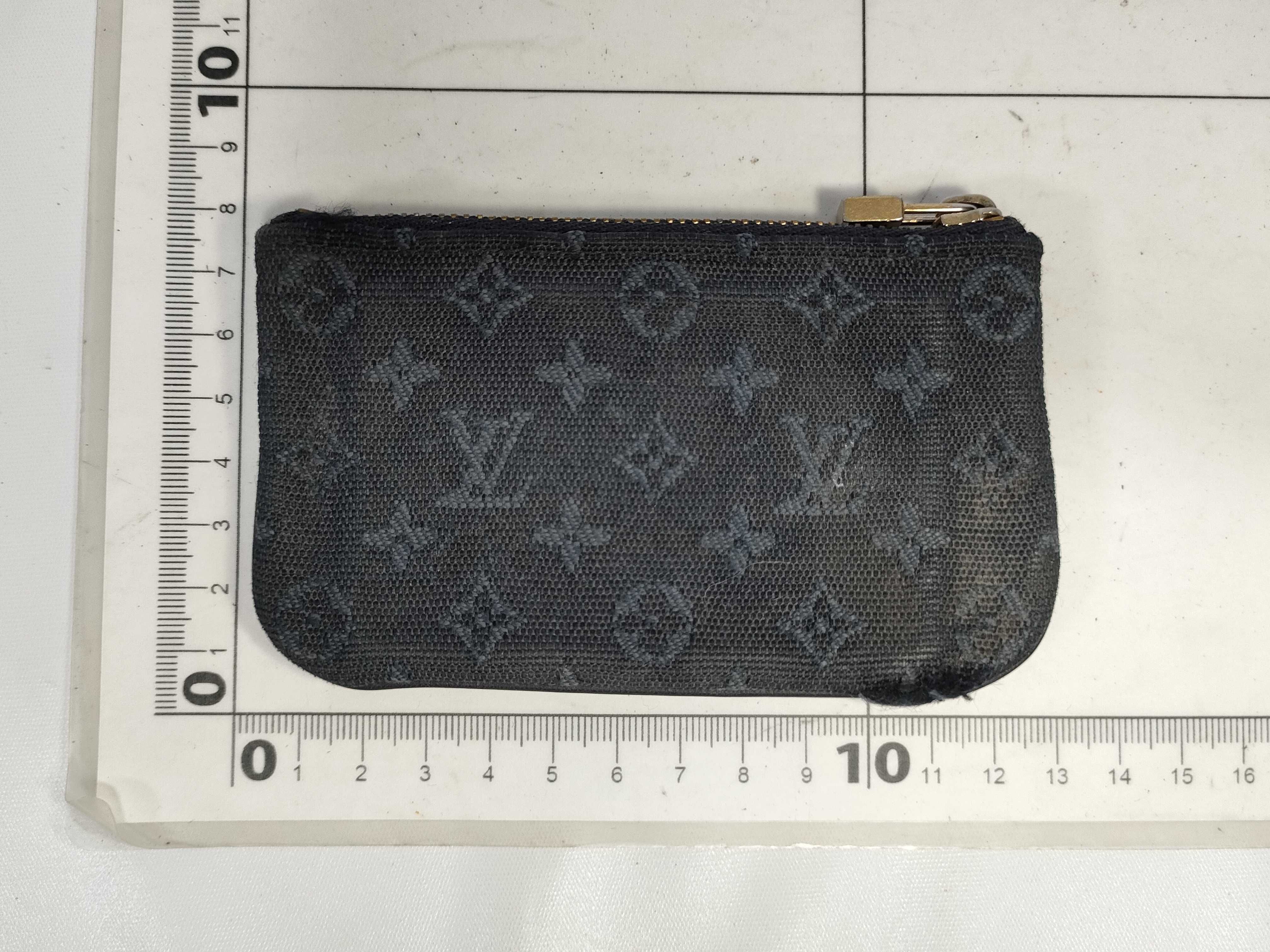 Monogram Mini Lin Pochette Clé Navy Key Case — view 2