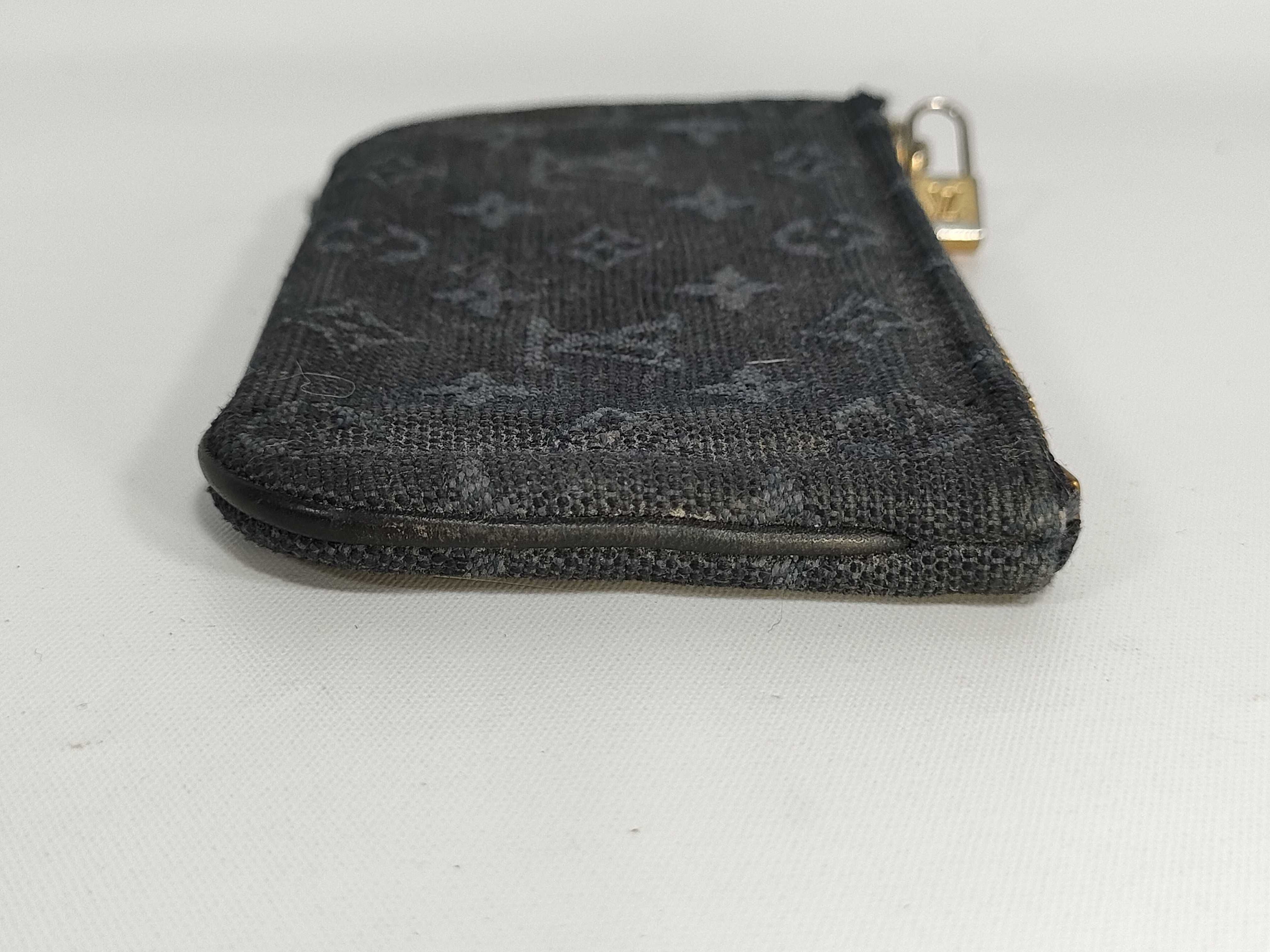 Monogram Mini Lin Pochette Clé Navy Key Case — view 3