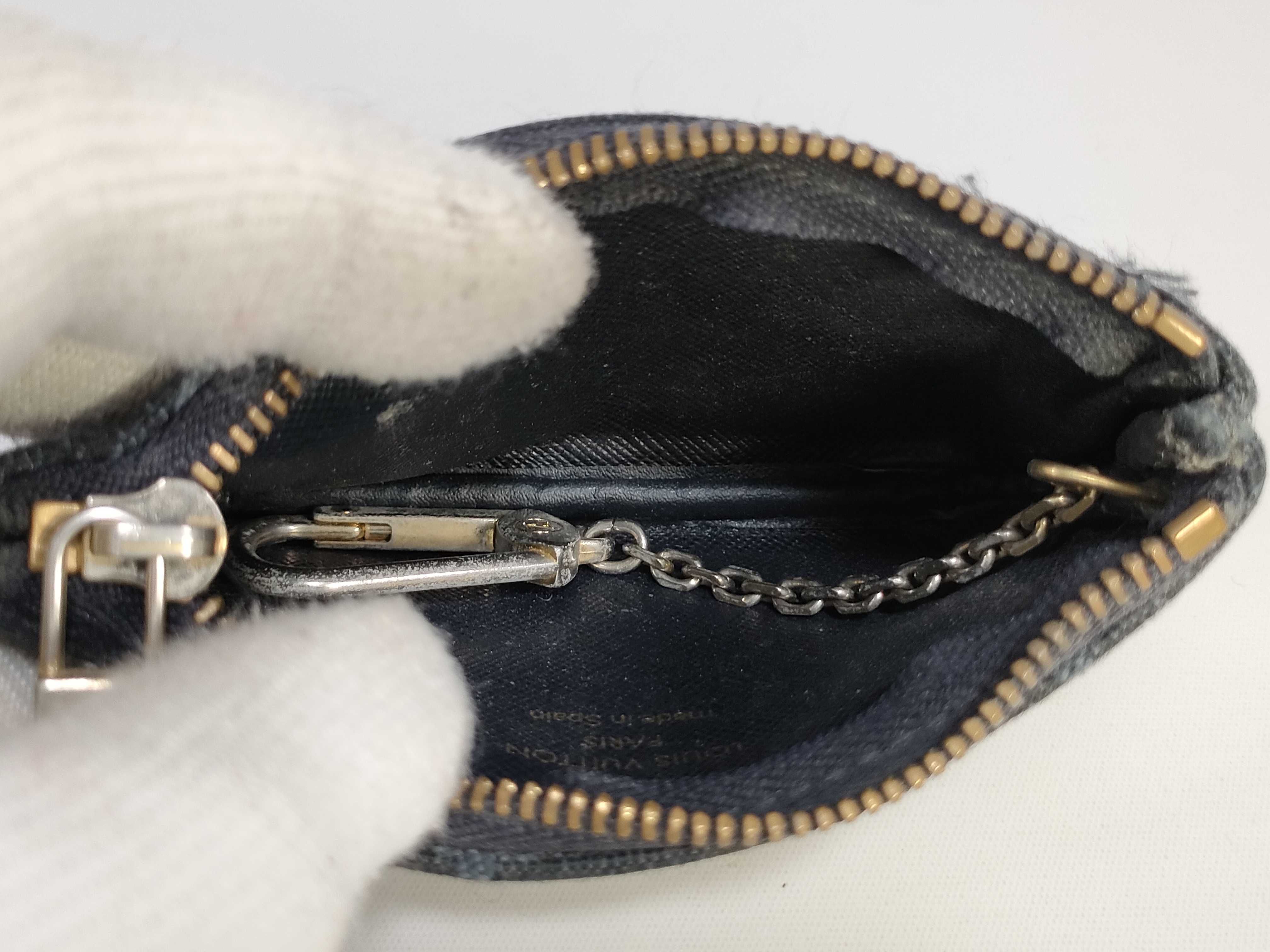 Monogram Mini Lin Pochette Clé Navy Key Case — view 8