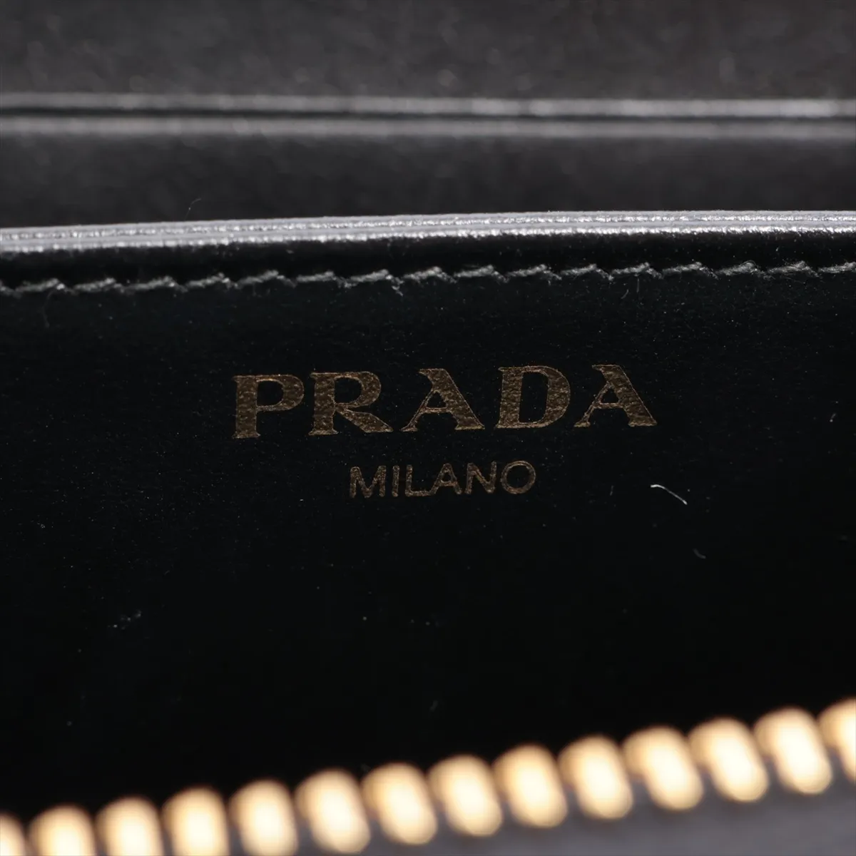 Saffiano Metal 1MM268 Leather Coin Case, Black — view 6