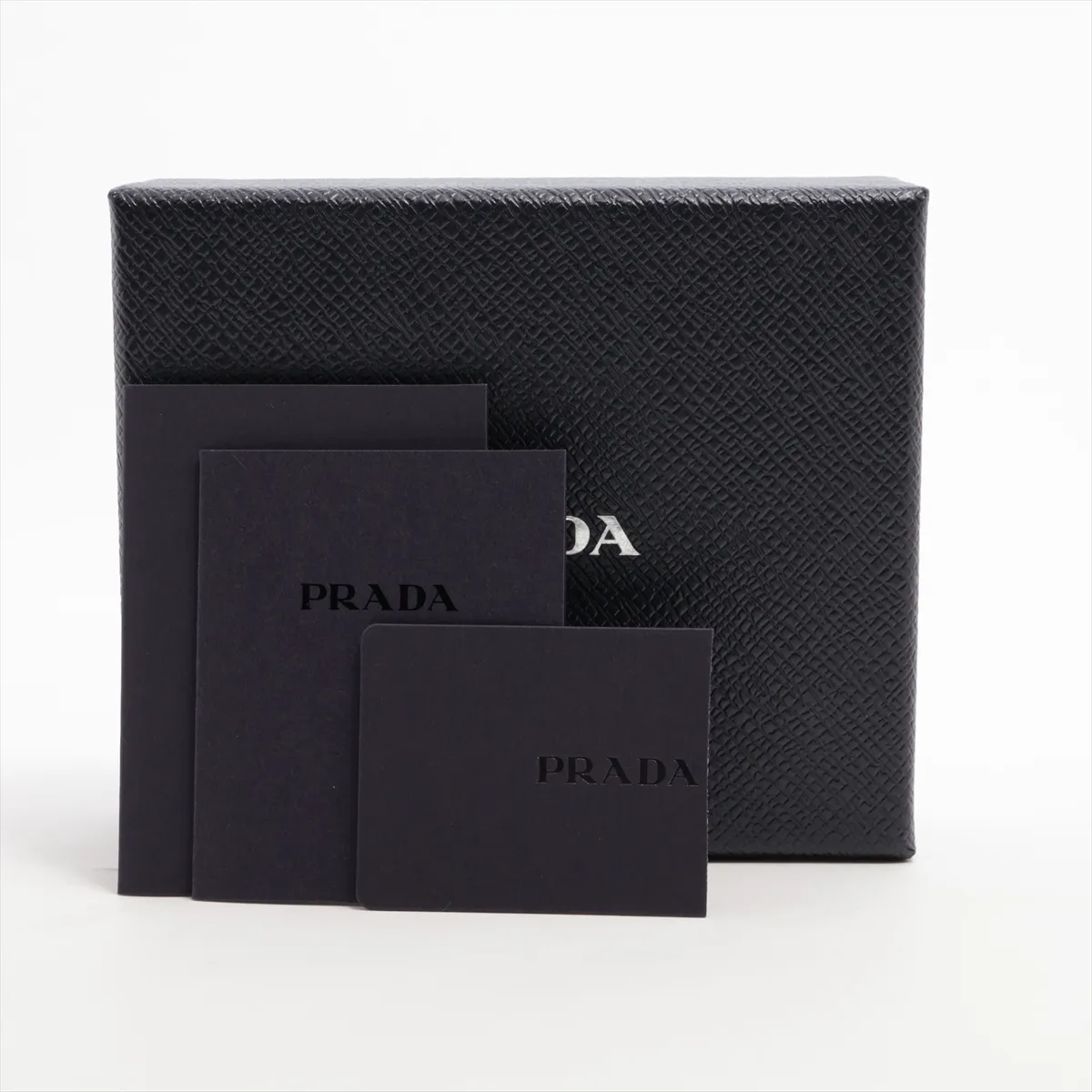 Saffiano Metal 1MM268 Leather Coin Case, Black — view 7