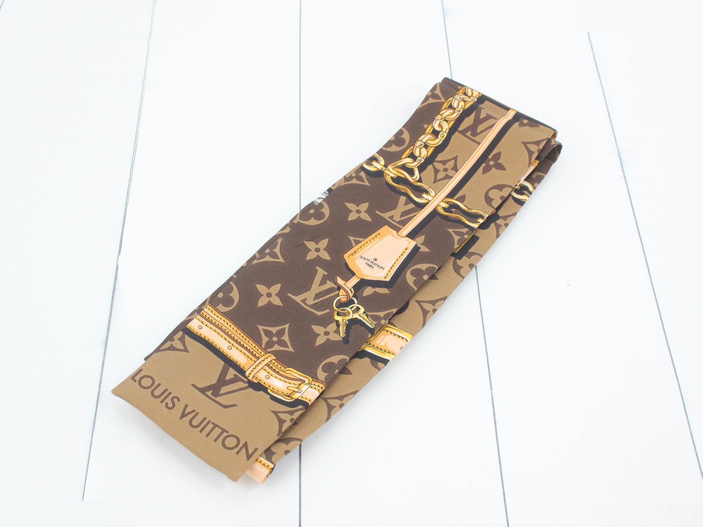 Monogram scarf twilly