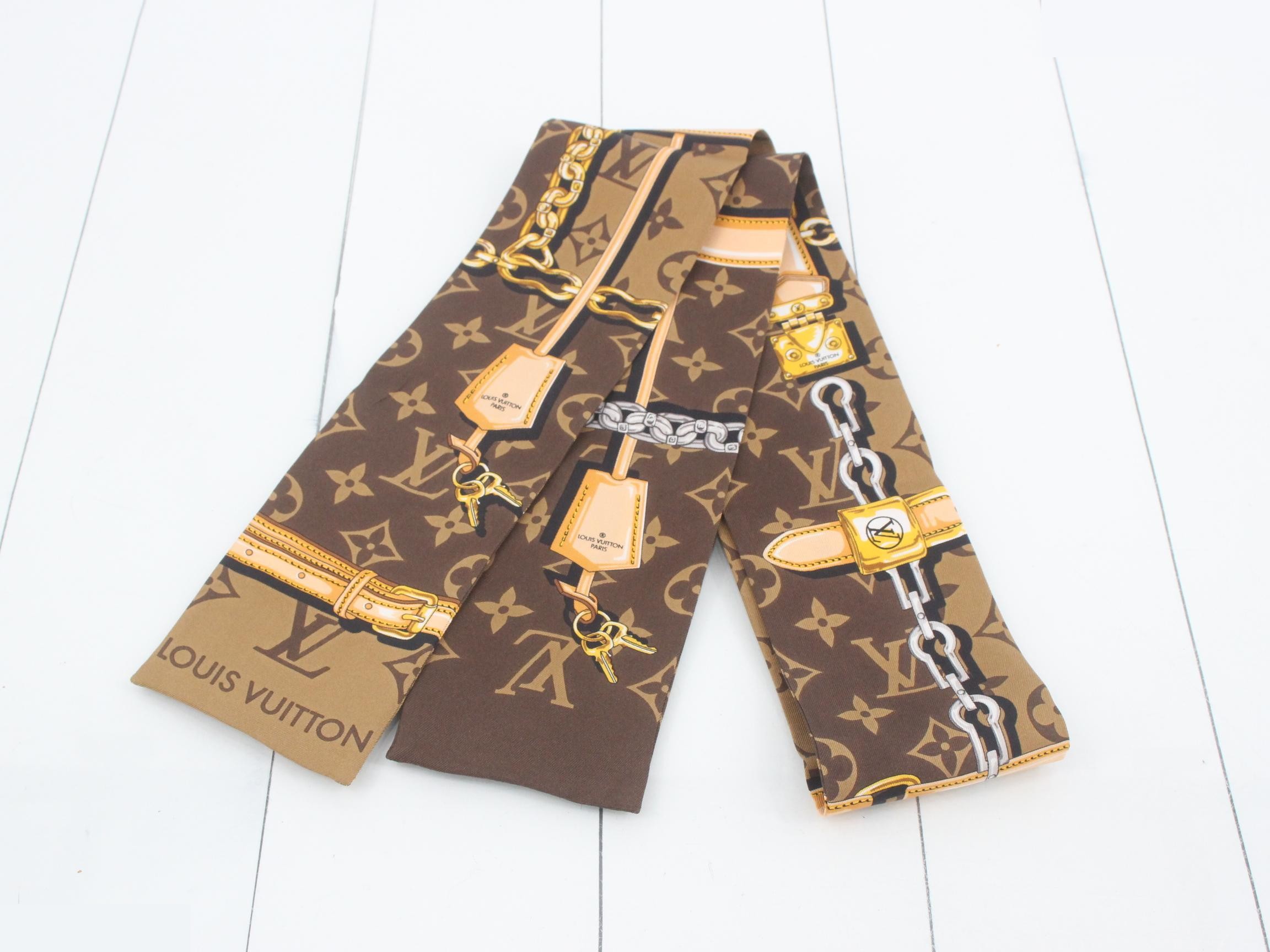 Monogram scarf twilly — view 2