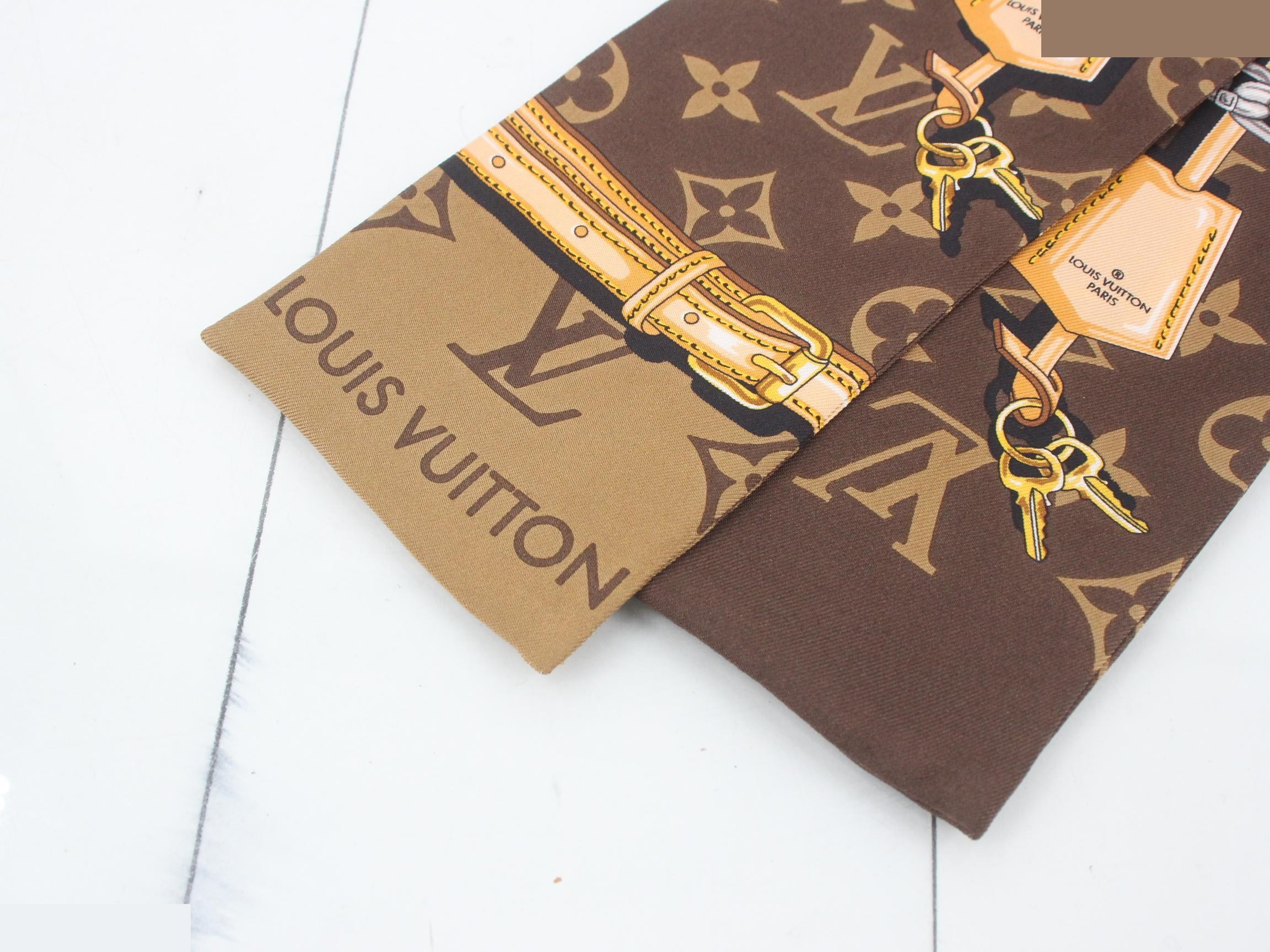Monogram scarf twilly — view 3