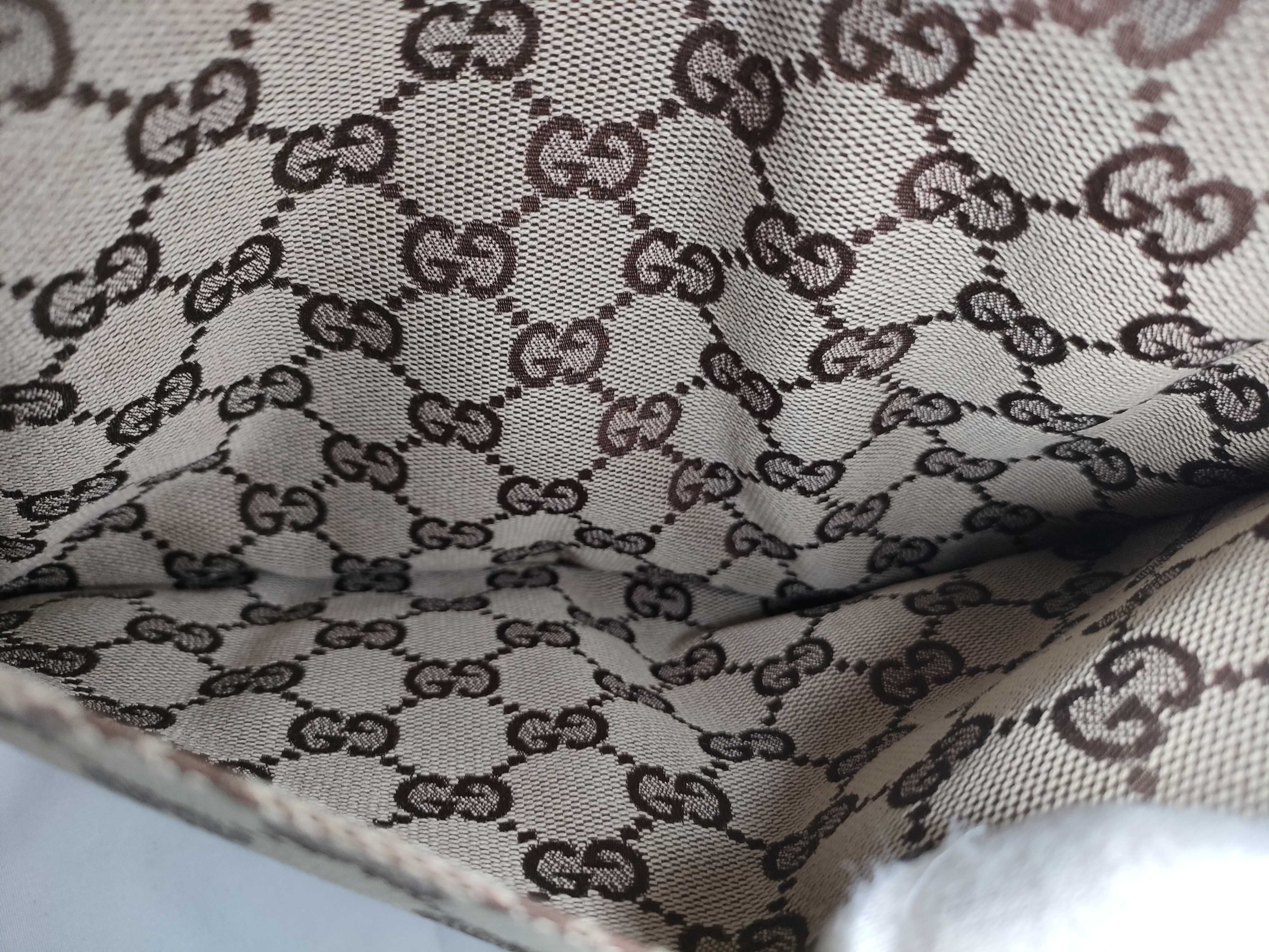 GG Canvas Shoulder Bag - Gucci Shoulder Bag GG Canvas Leather Logo Plate Beige Shoulder Bag — view 13