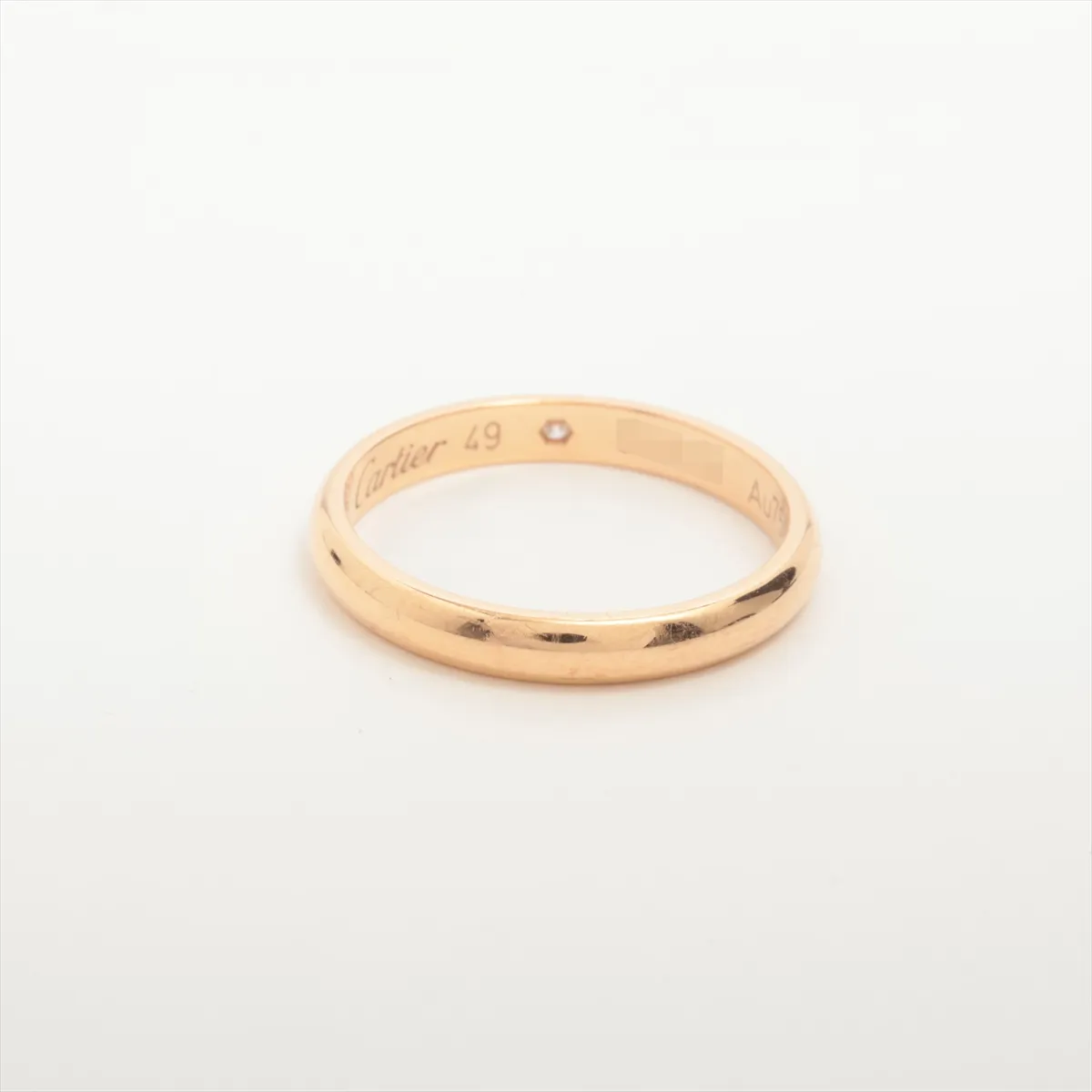 Wedding 1P Diamond Ring 750 (Yellow Gold) 2.2g 49 OXI729 — view 2