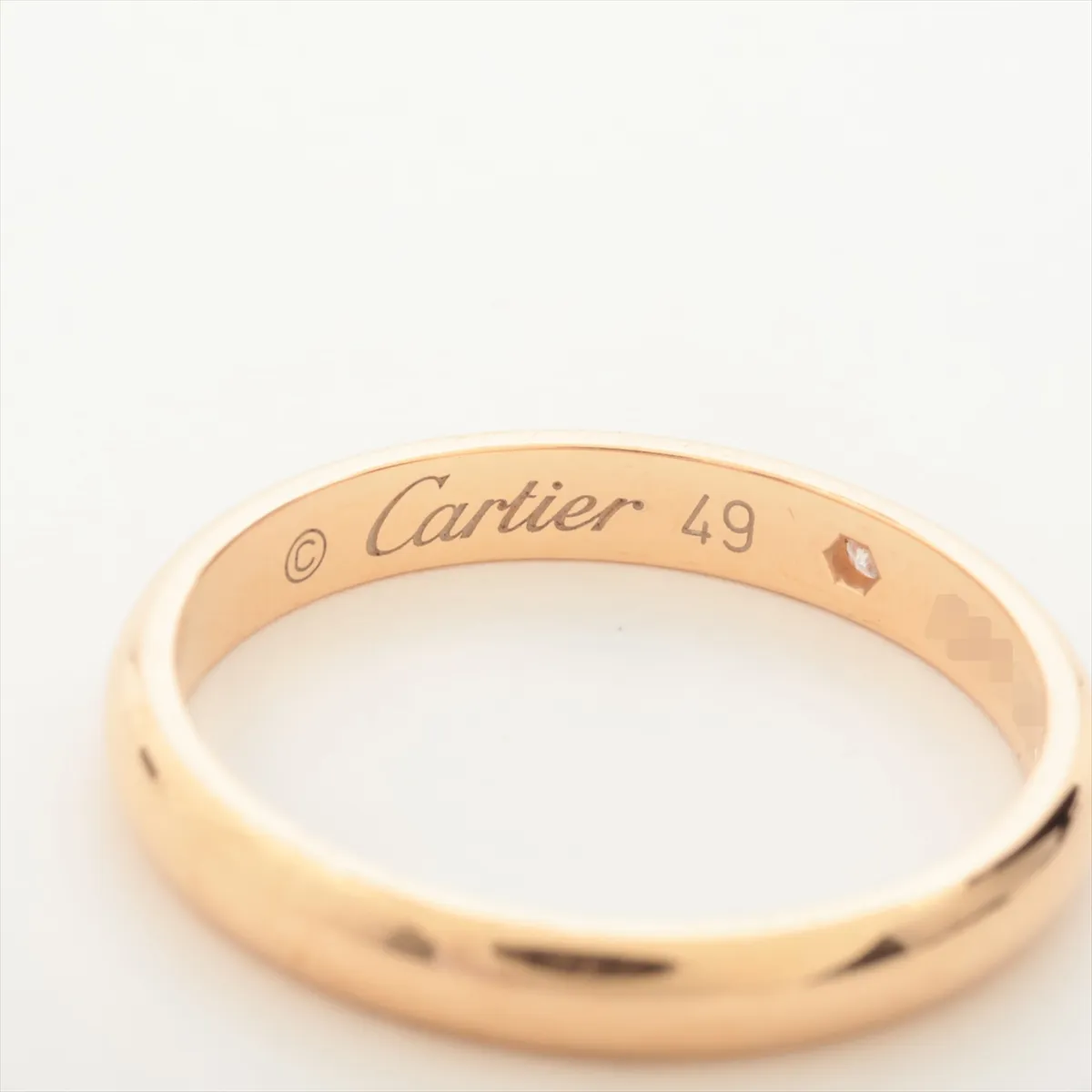 Wedding 1P Diamond Ring 750 (Yellow Gold) 2.2g 49 OXI729 — view 3
