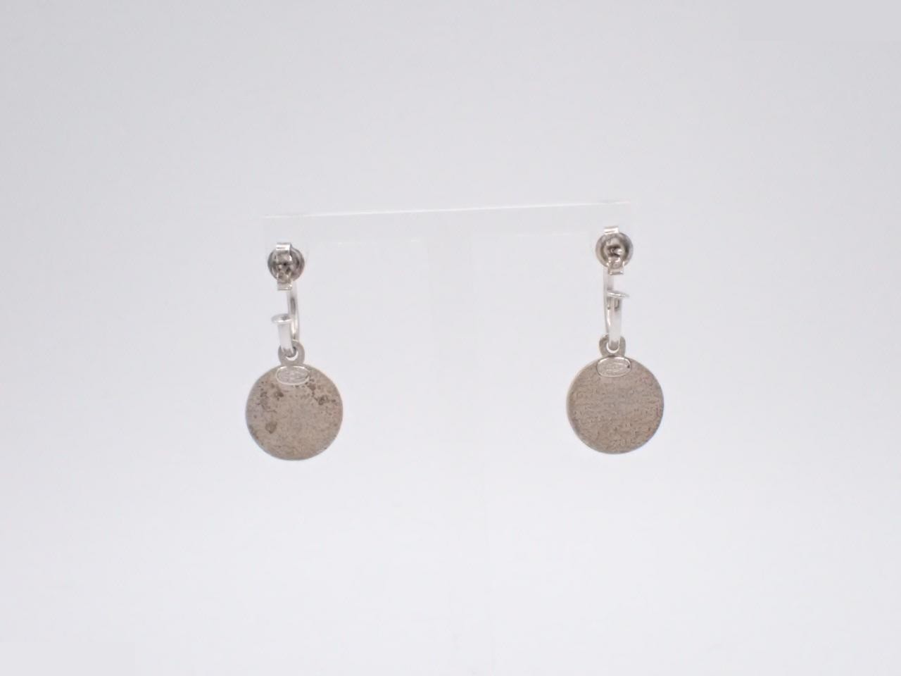 Coco Mark Faux Pearl Swing Earrings, Gold x Beige Pearl, Size 0 — view 2