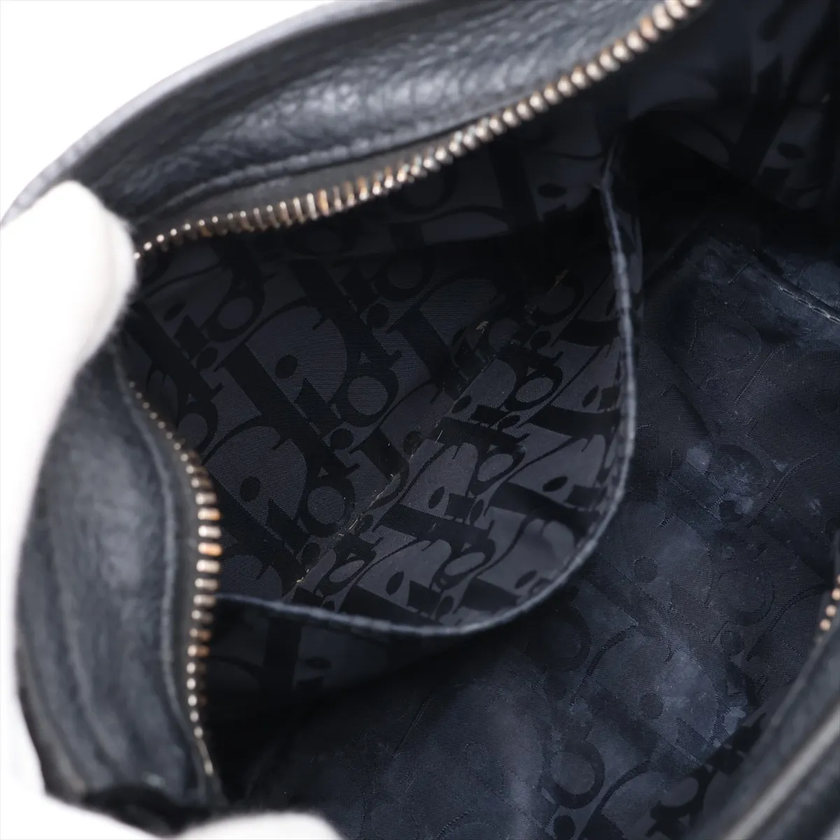 Saddle Leather 2-Way Shoulder Bag, Black — view 9