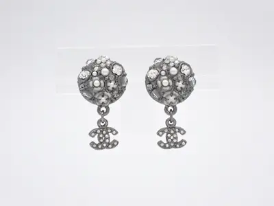 Earrings A11A Coco Mark Rhinestone