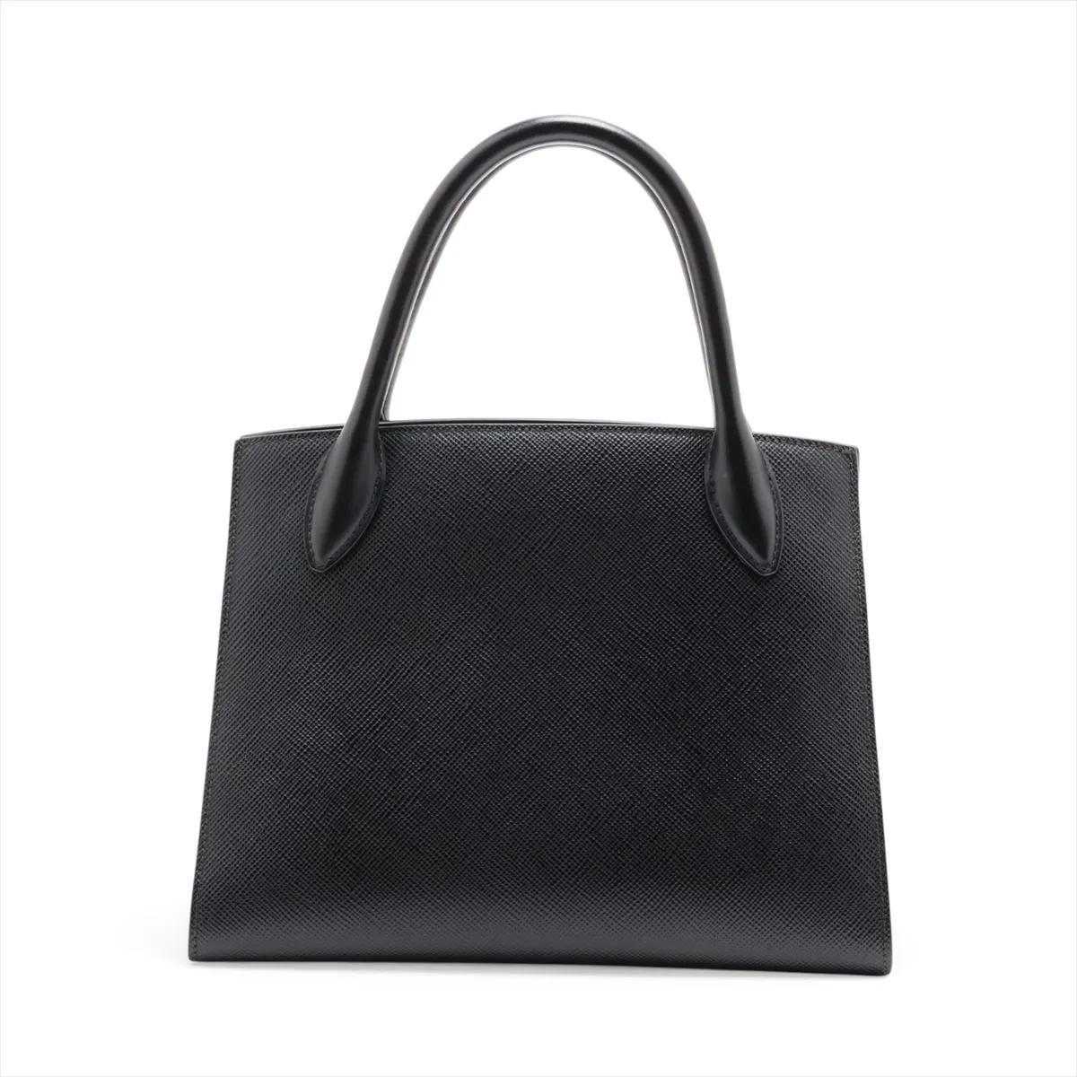 Saffiano Cuir Leather 2-Way Handbag, Black, 1BA156, Unsigned Guarantee Card — view 2