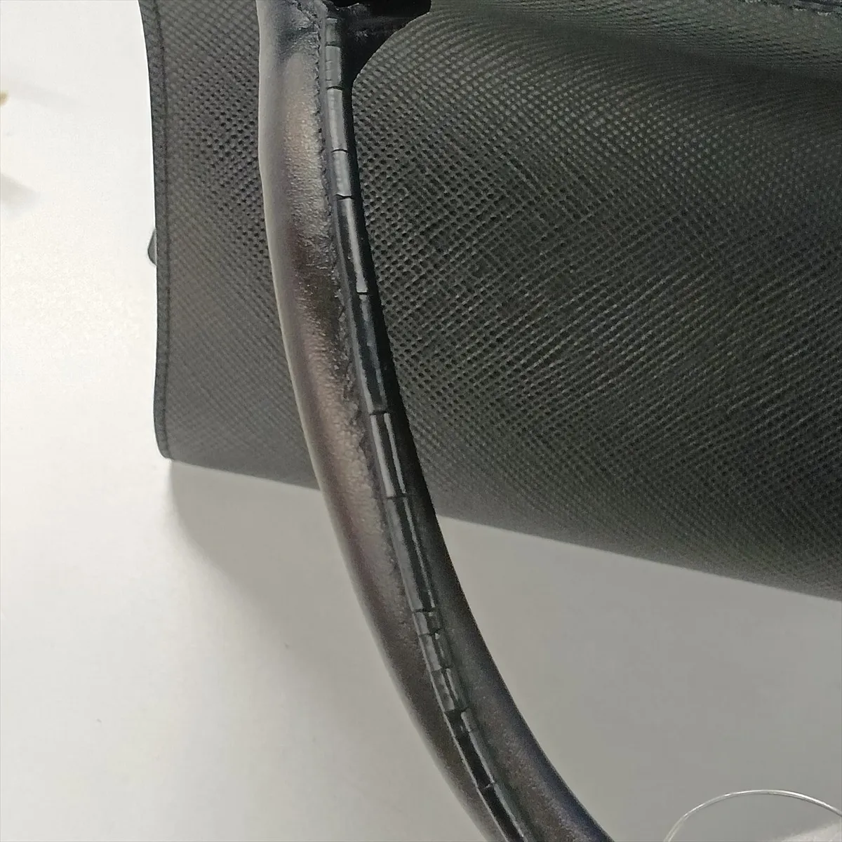 Saffiano Cuir Leather 2-Way Handbag, Black, 1BA156, Unsigned Guarantee Card — view 14
