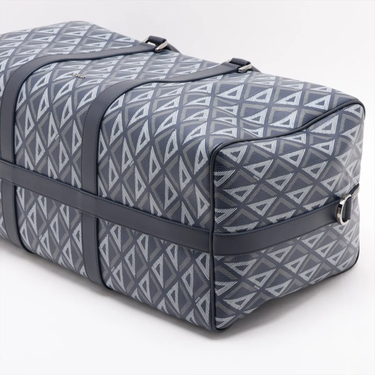 CD Diamond Lango 50 PVC x Leather 2-Way Boston Bag, Navy — view 3