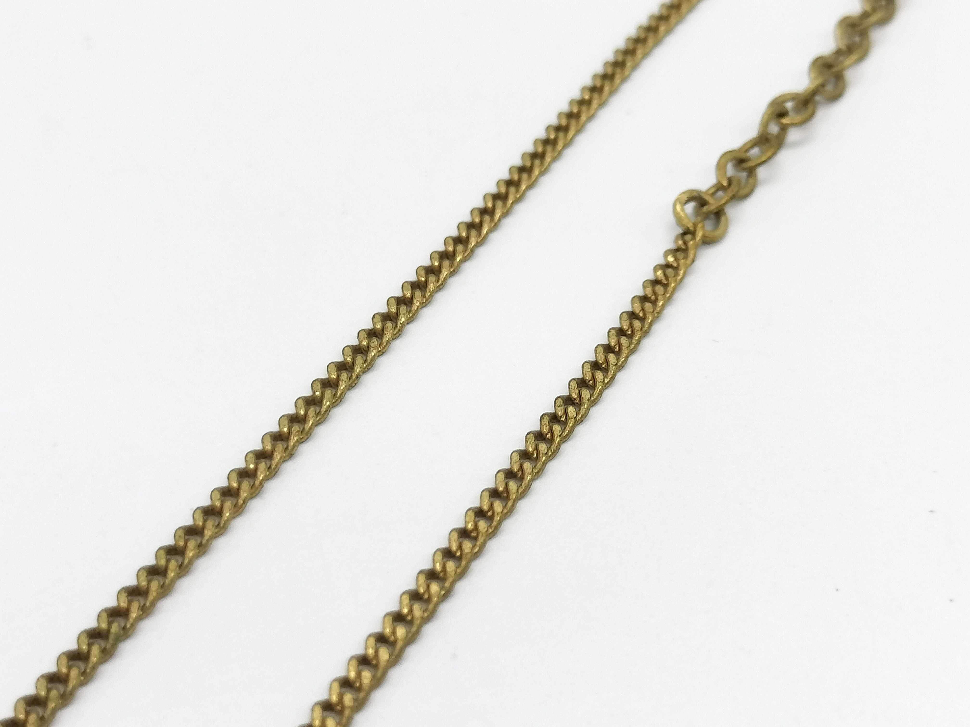 CD logo gold oval pendant necklace — view 6