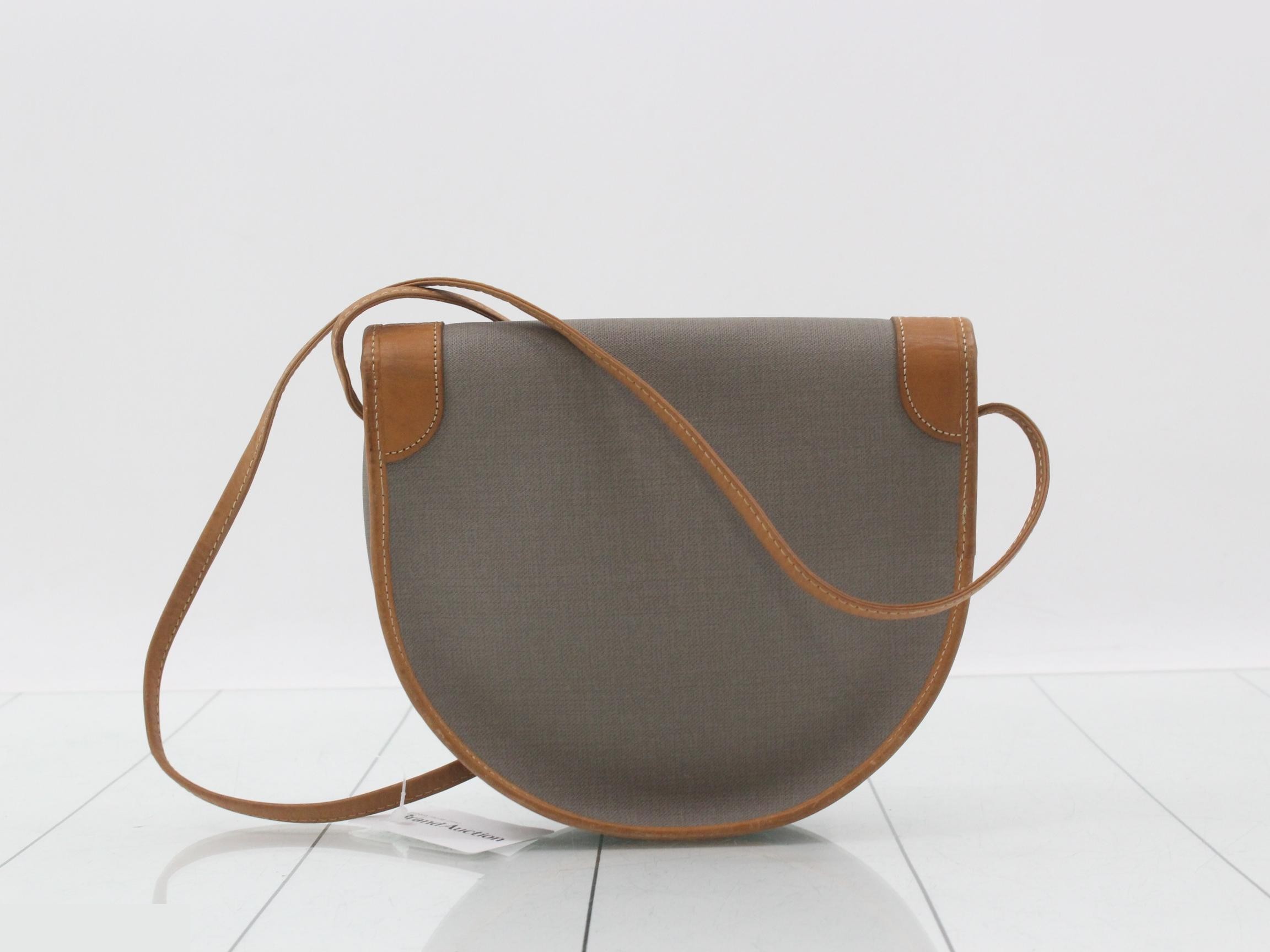 Shoulder bag, PVC, leather, CD logo, greige, brown — view 2