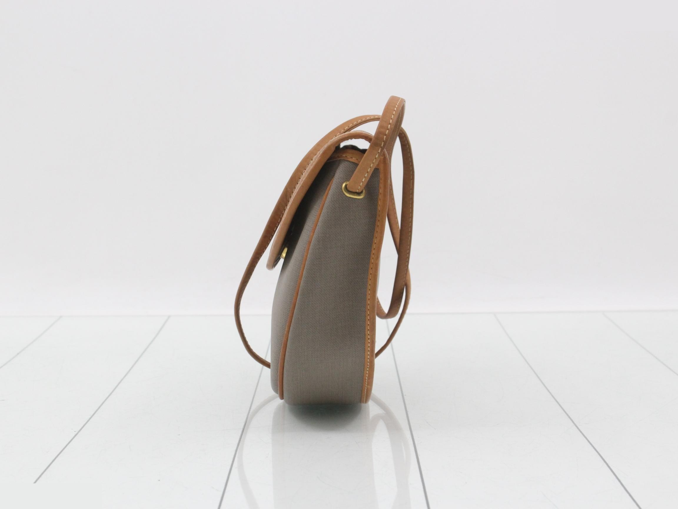 Shoulder bag, PVC, leather, CD logo, greige, brown — view 3