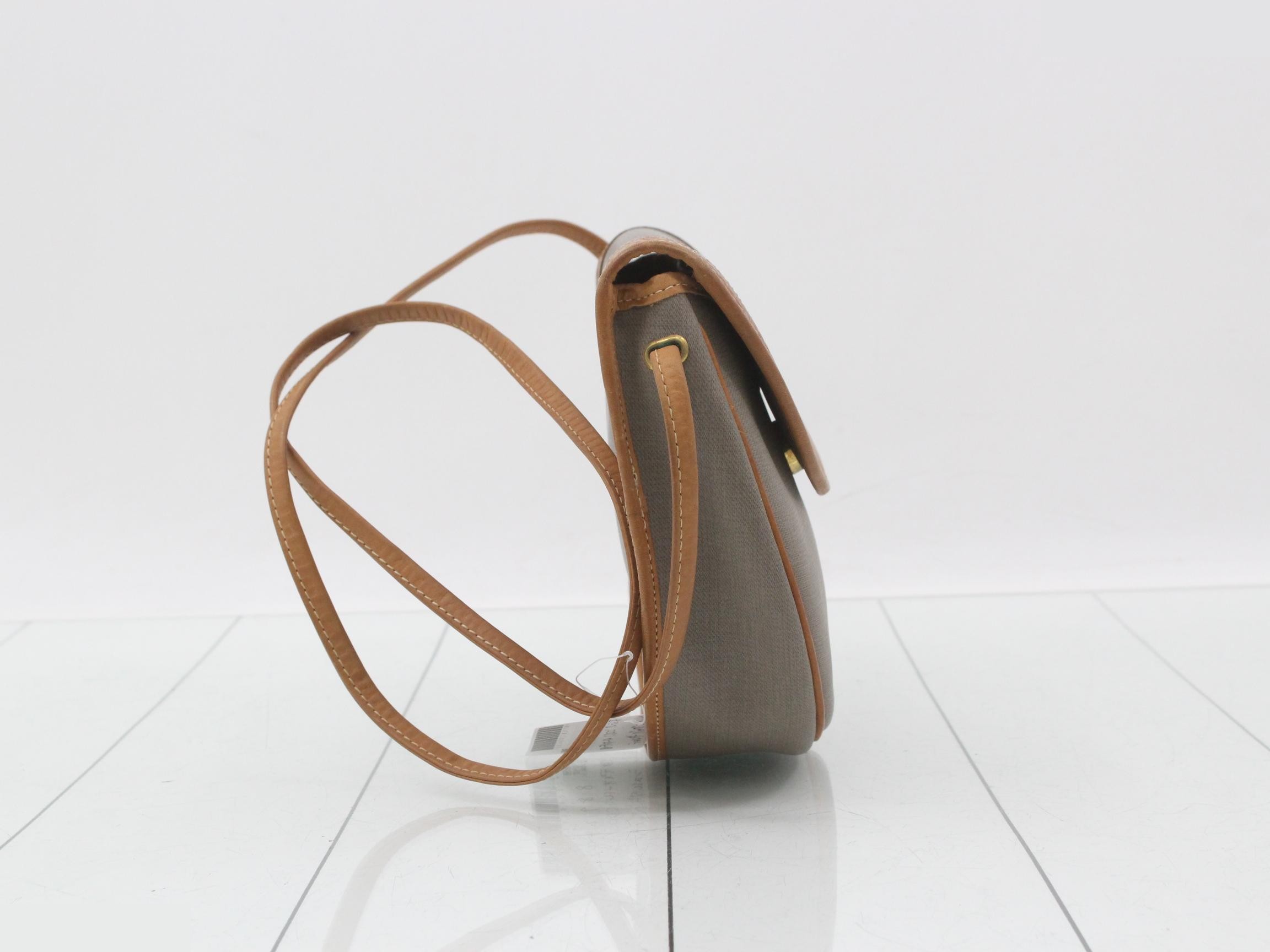 Shoulder bag, PVC, leather, CD logo, greige, brown — view 4
