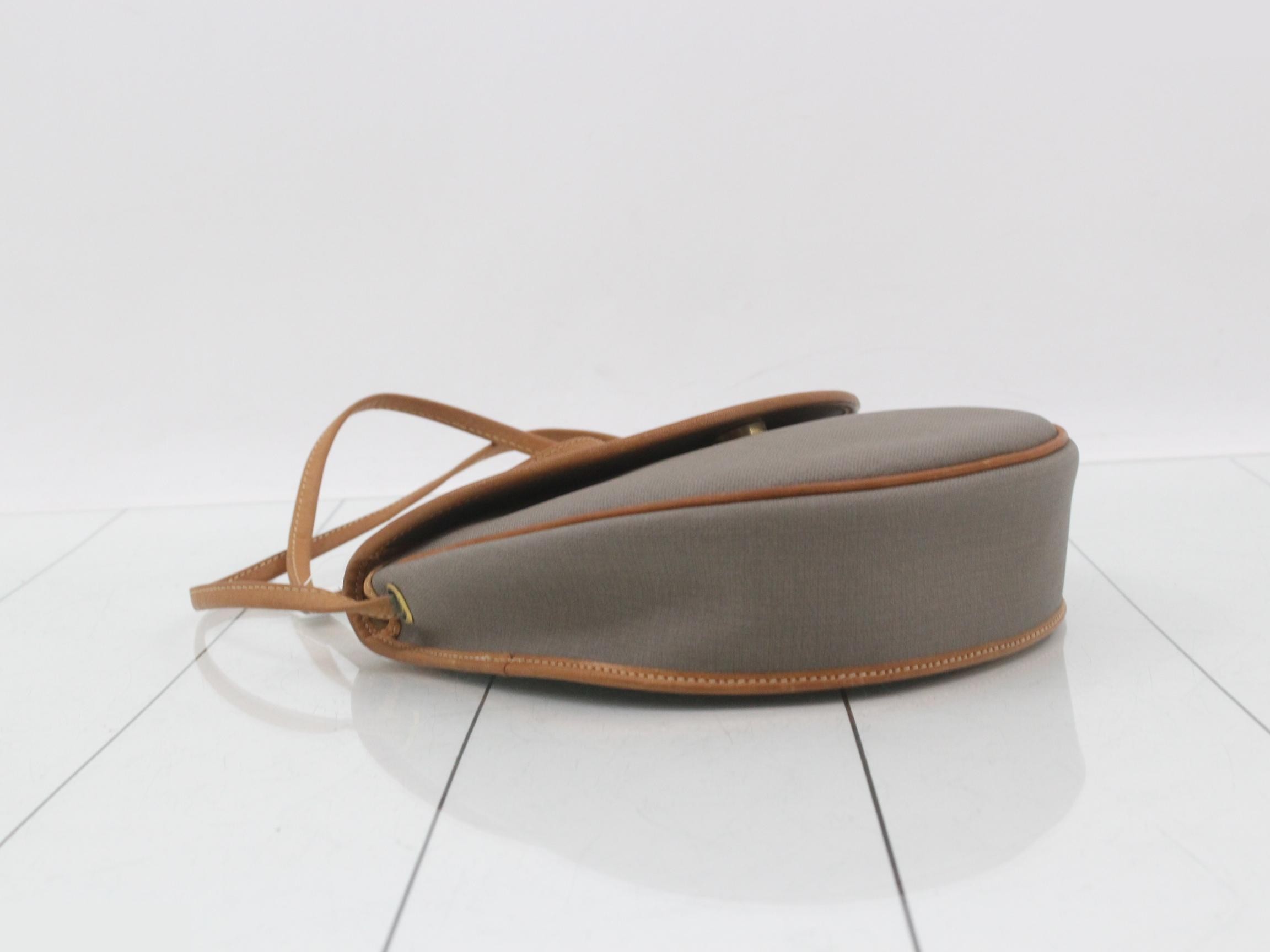 Shoulder bag, PVC, leather, CD logo, greige, brown — view 5