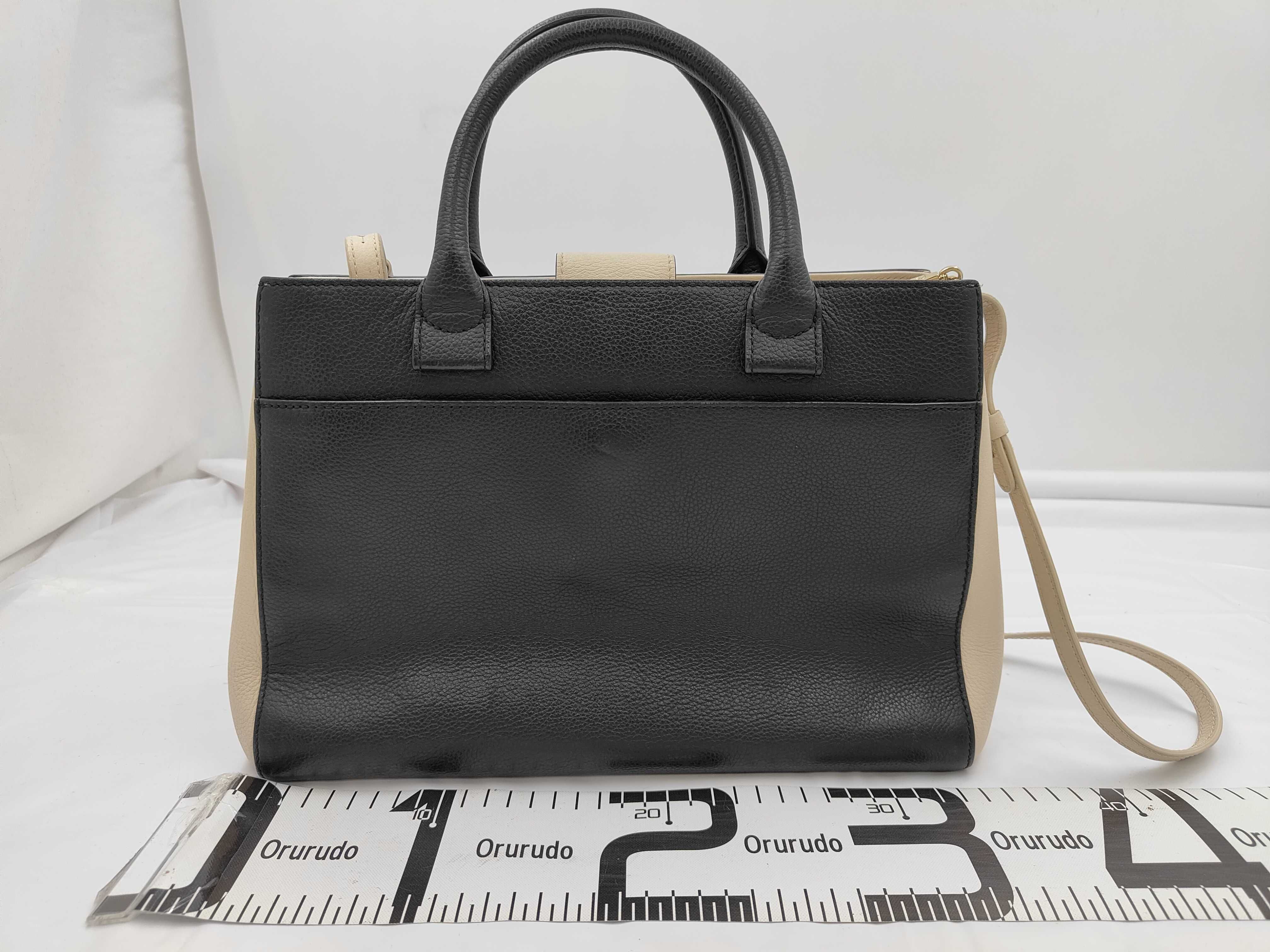 Executive Caviar Skin Black Gold Hardware 24002601 2-Way Handbag — view 2