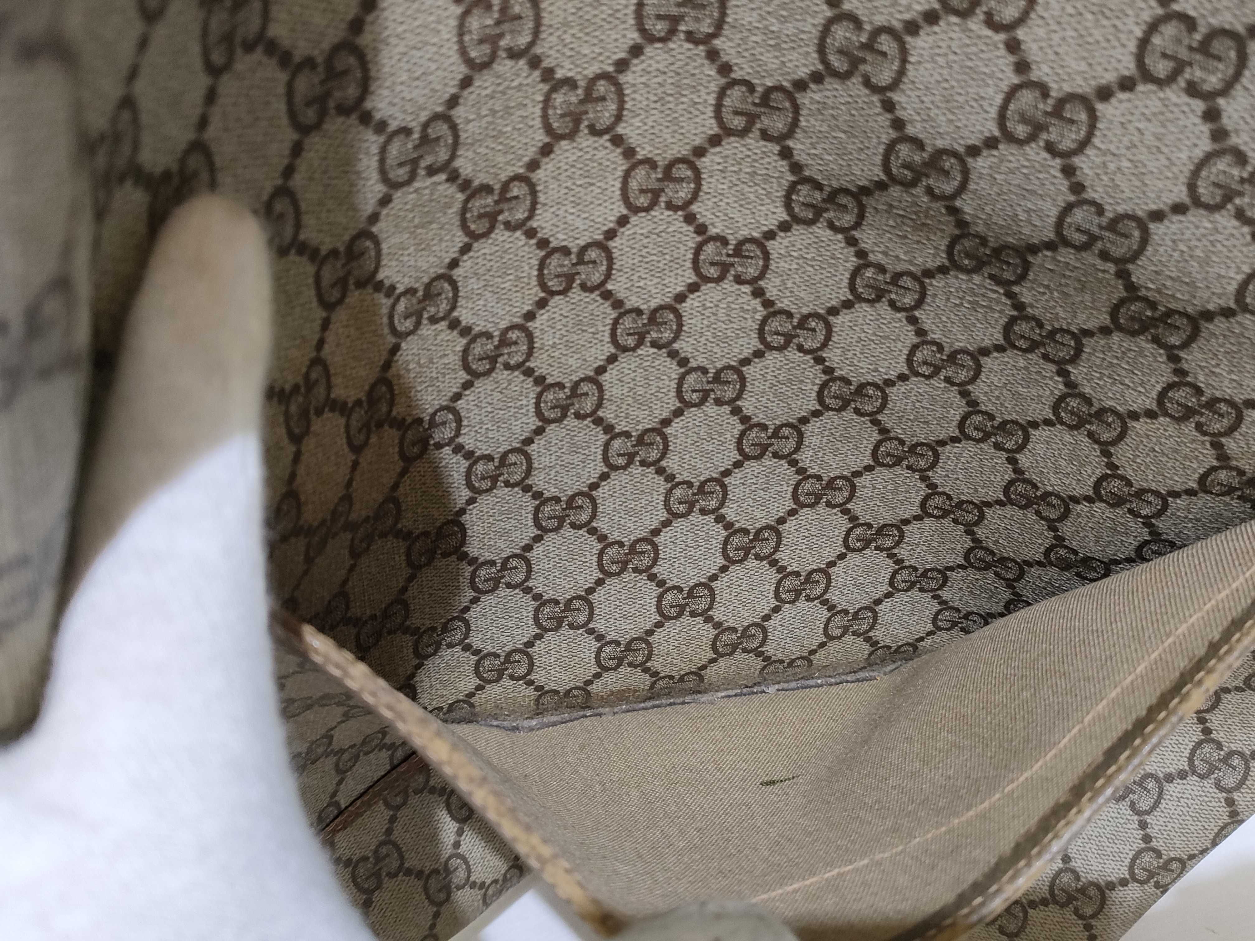 GG Supreme Gucci 39 02 003 GG Supreme Sherry Tote Bag PVC Leather Beige Tote Bag — view 14