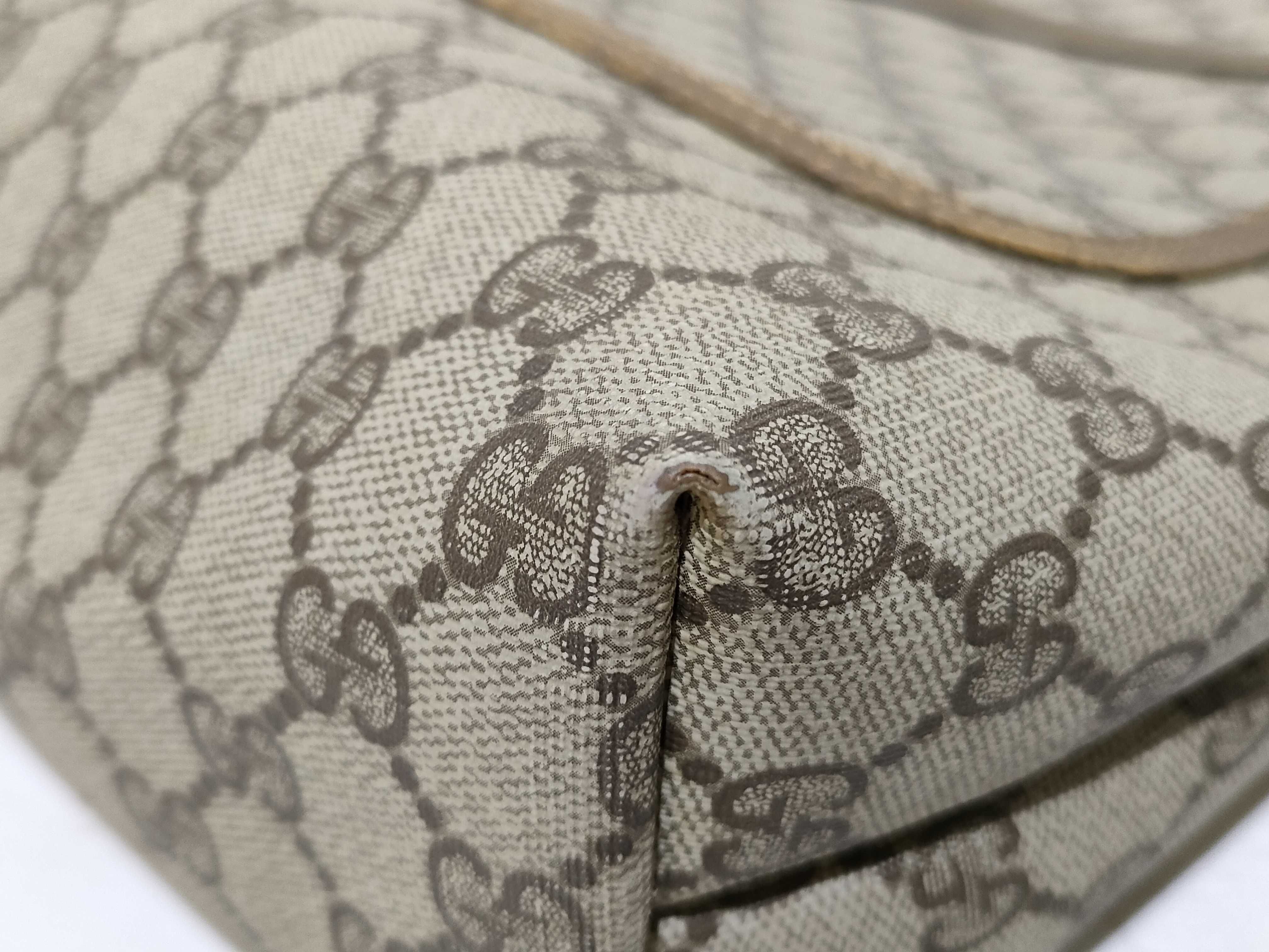 GG Supreme Gucci 39 02 003 GG Supreme Sherry Tote Bag PVC Leather Beige Tote Bag — view 6