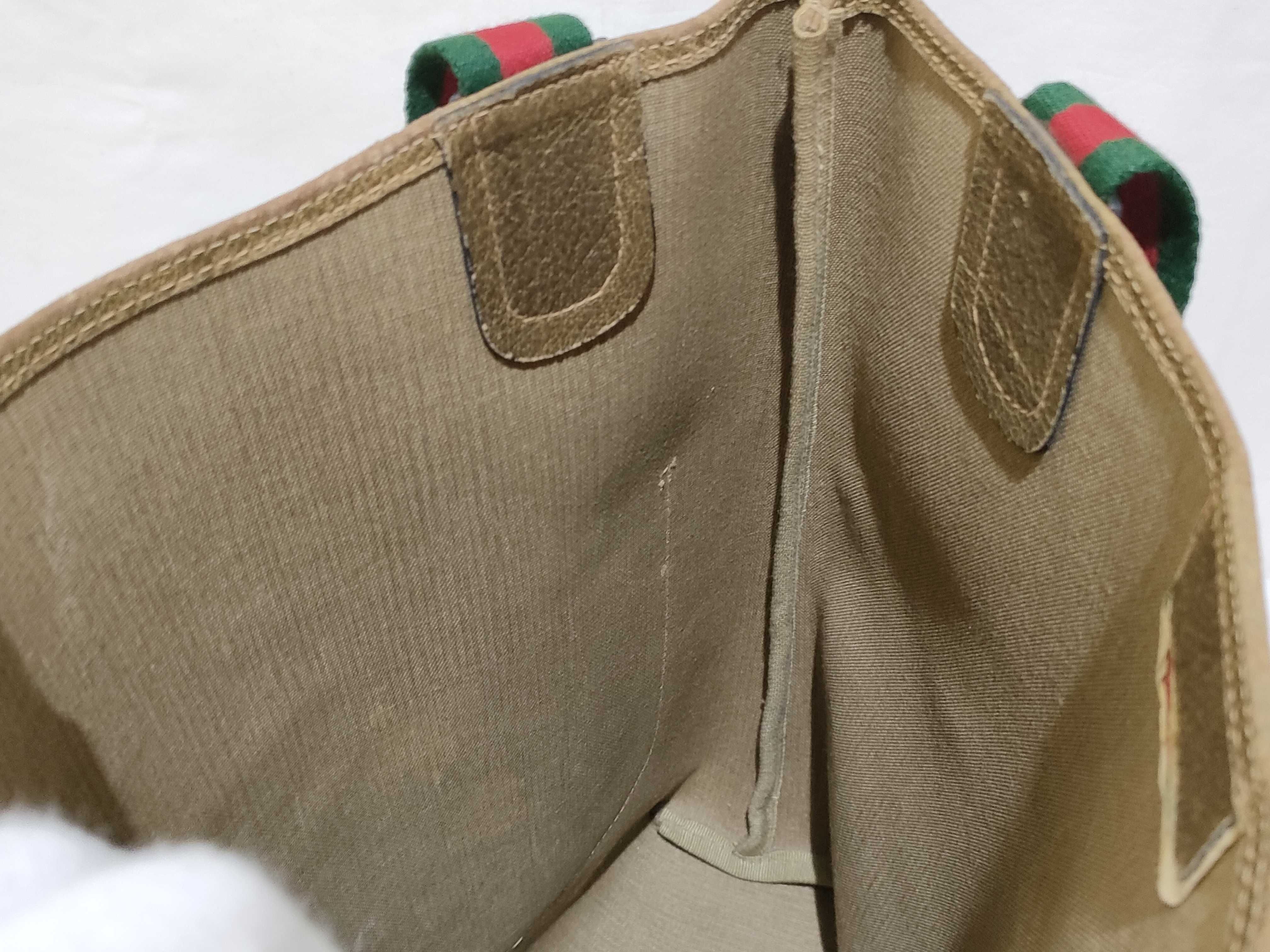 GG Supreme Gucci 39 02 003 GG Supreme Sherry Tote Bag PVC Leather Beige Tote Bag — view 9