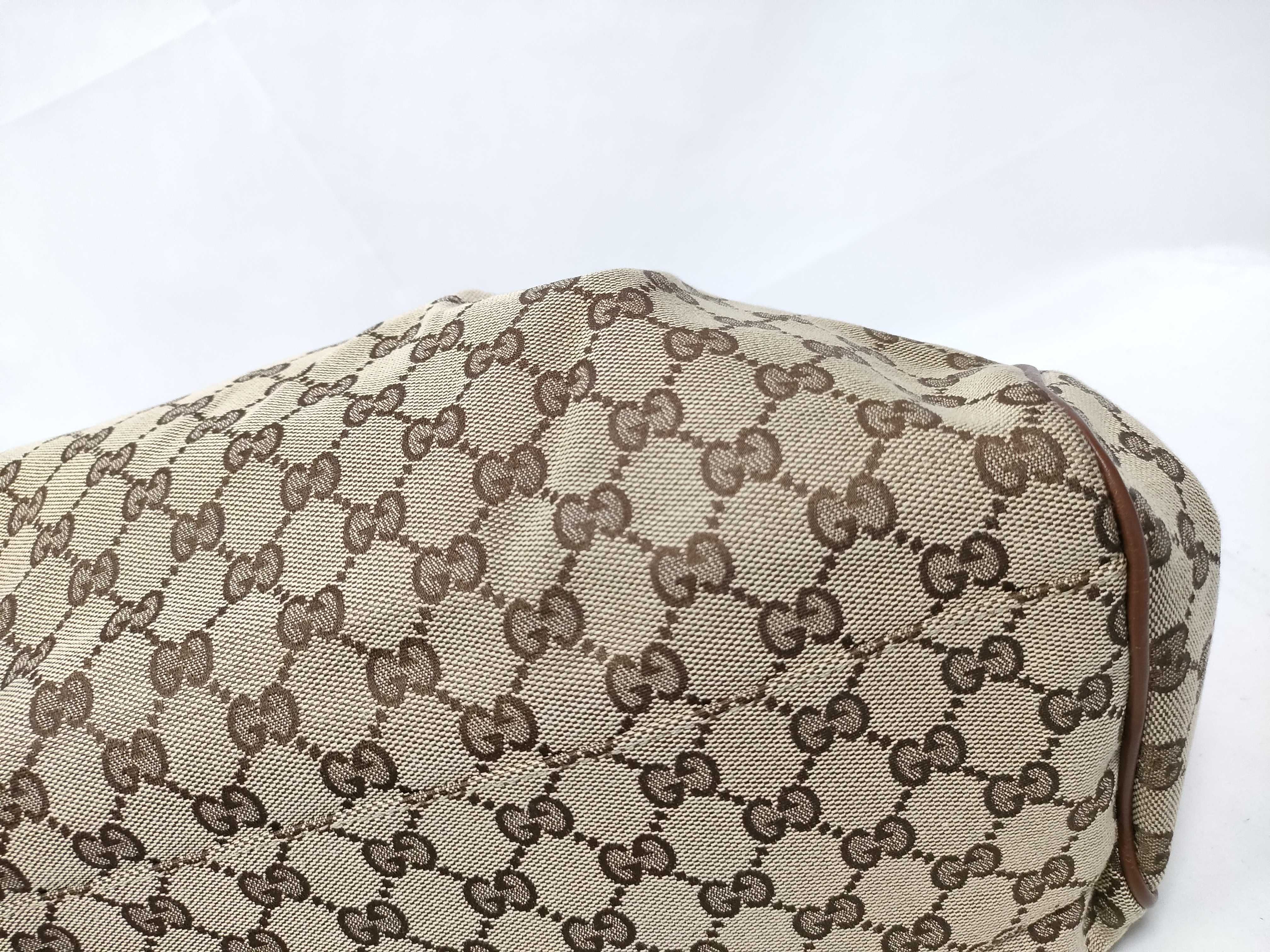 Red/Brown Canvas GG Supreme Pumpkin Shoulder Bag (Handbag) — view 4