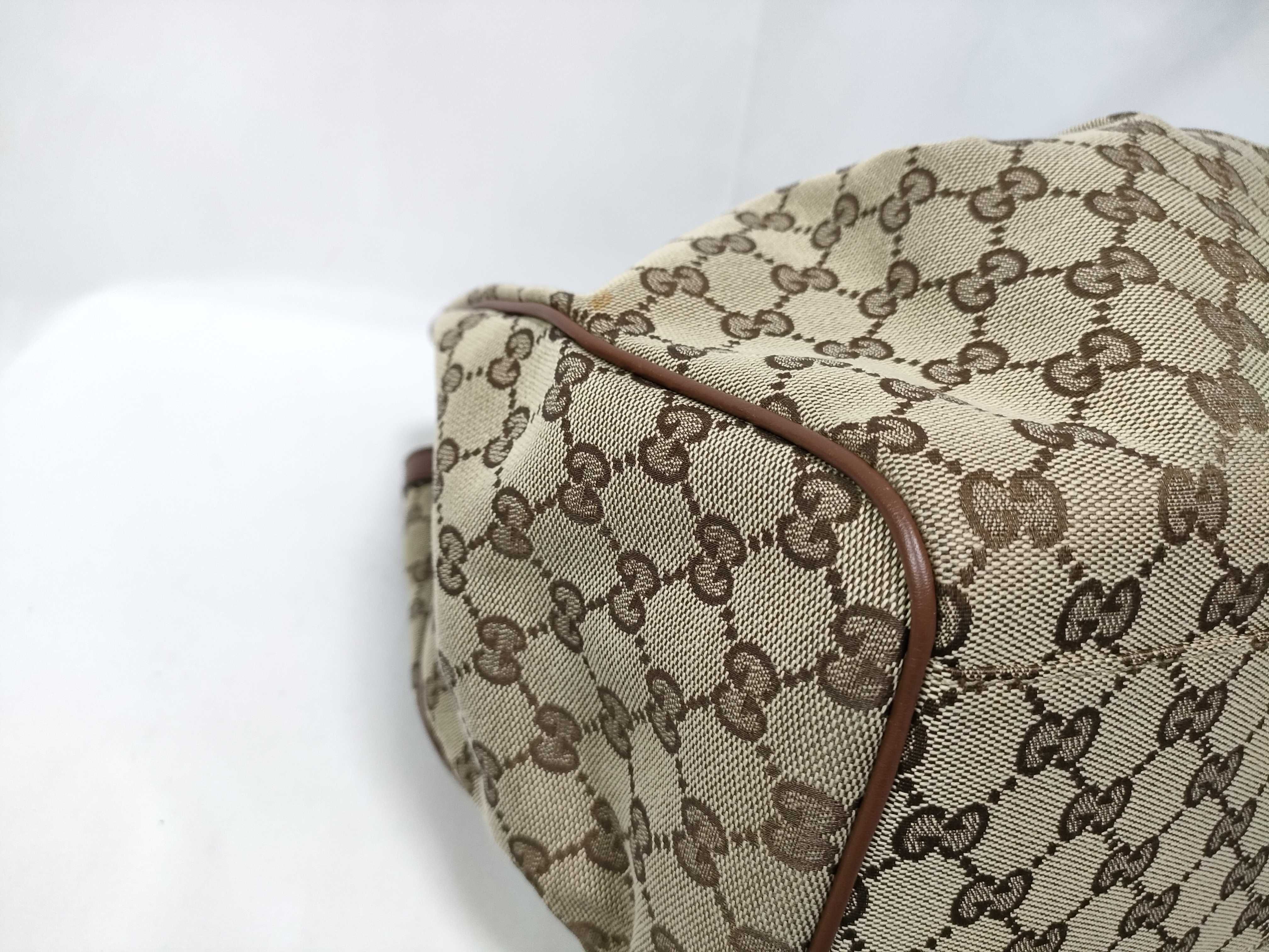 Red/Brown Canvas GG Supreme Pumpkin Shoulder Bag (Handbag) — view 5