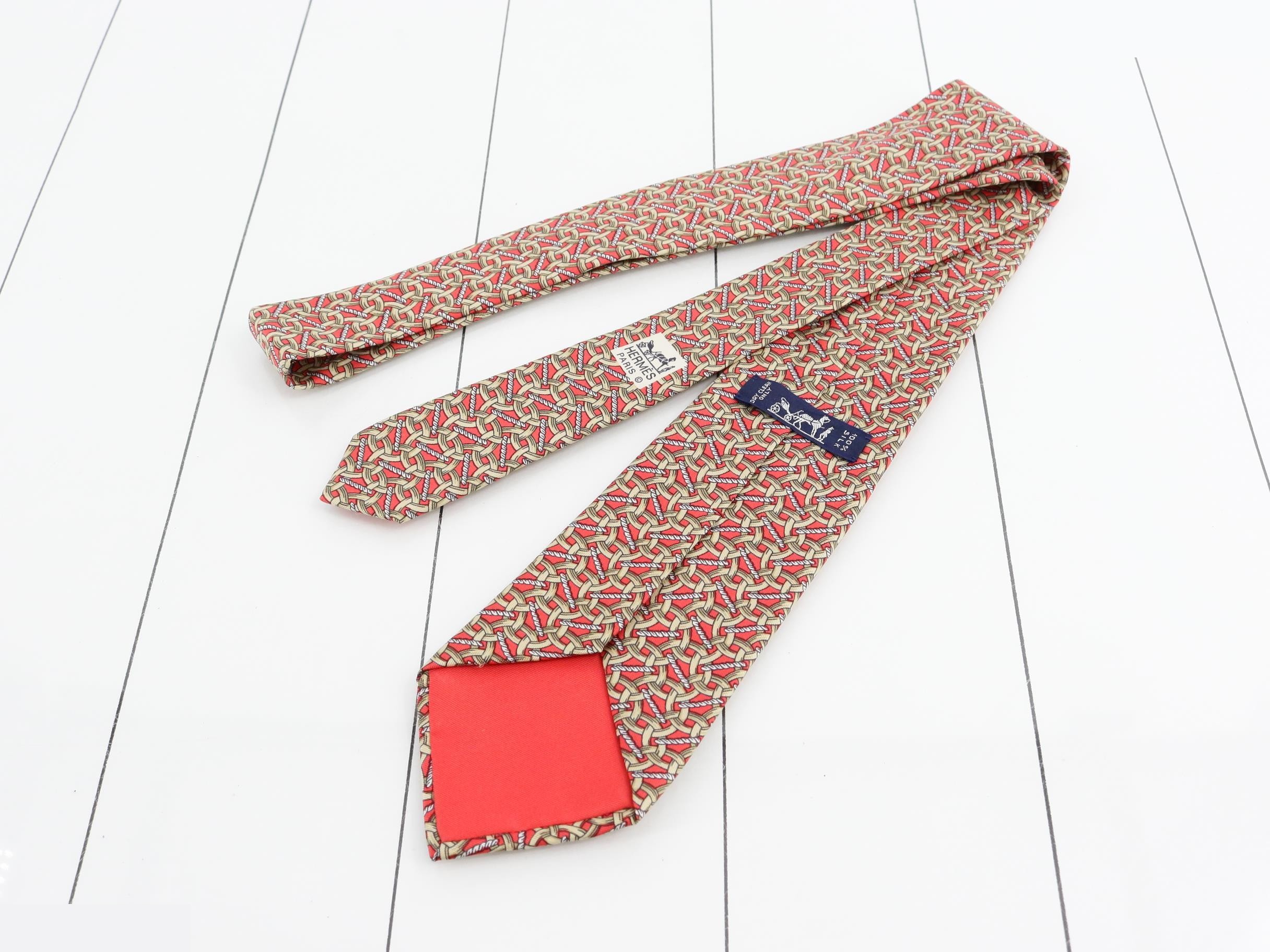 All-over pattern tie, 100% silk, multi-colored — view 2
