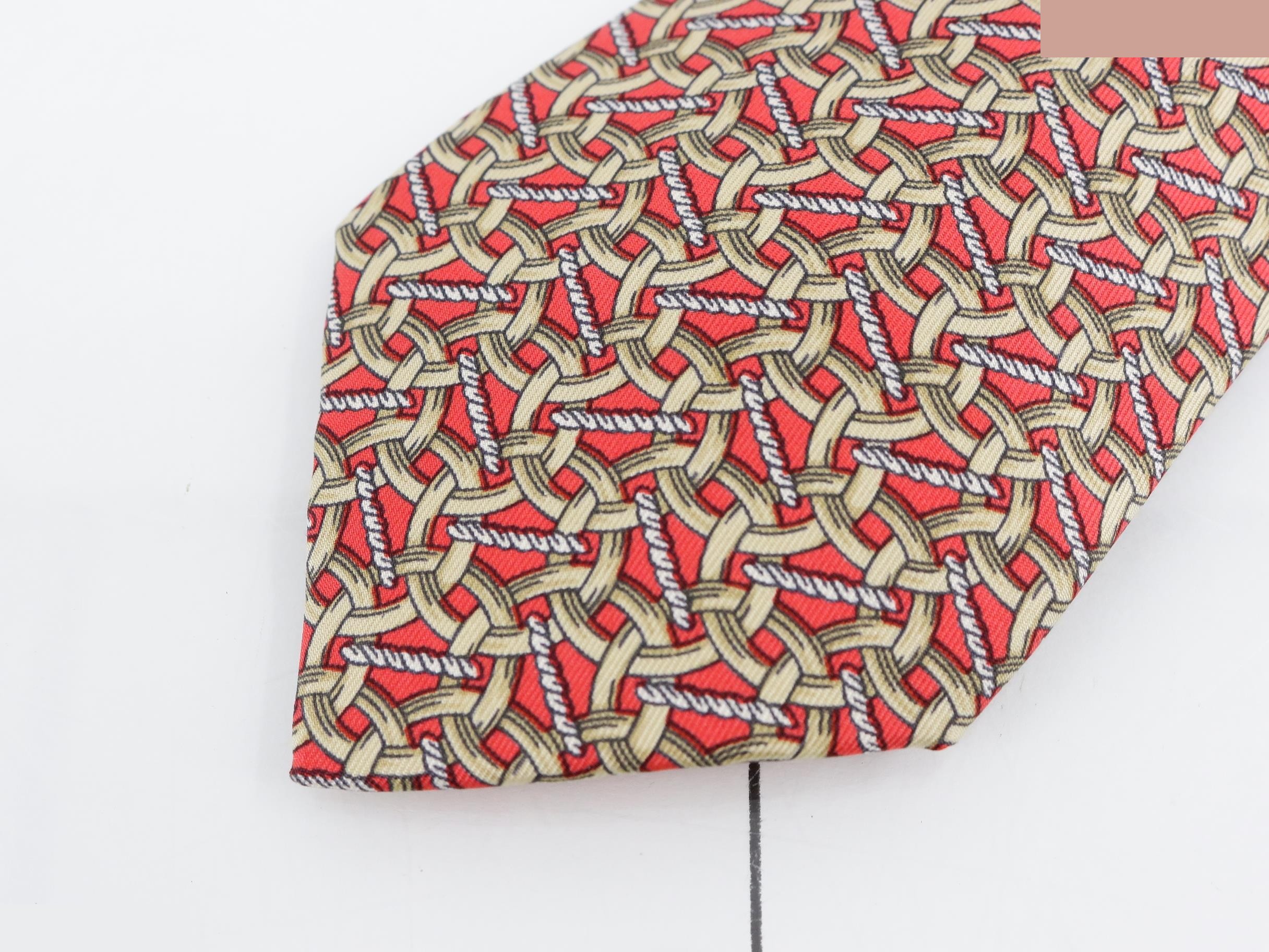 All-over pattern tie, 100% silk, multi-colored — view 3