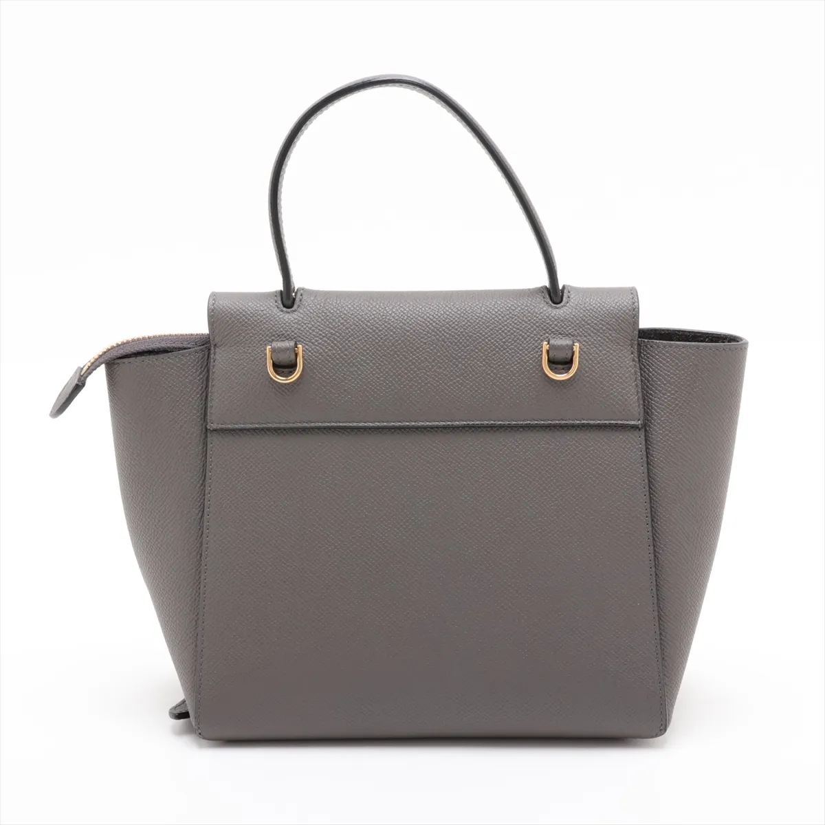 Belt Bag Nano Leather 2-Way Handbag, Gray — view 2