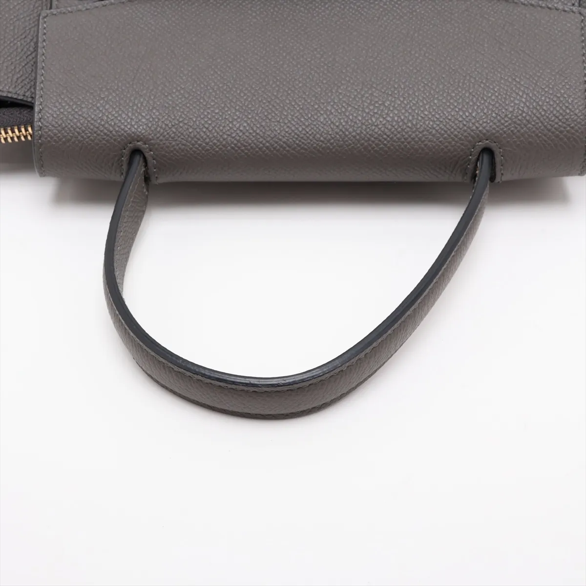 Belt Bag Nano Leather 2-Way Handbag, Gray — view 5