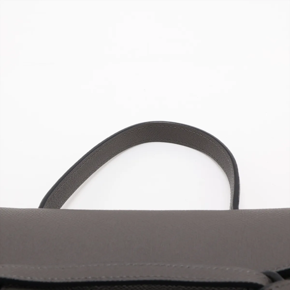Belt Bag Nano Leather 2-Way Handbag, Gray — view 6