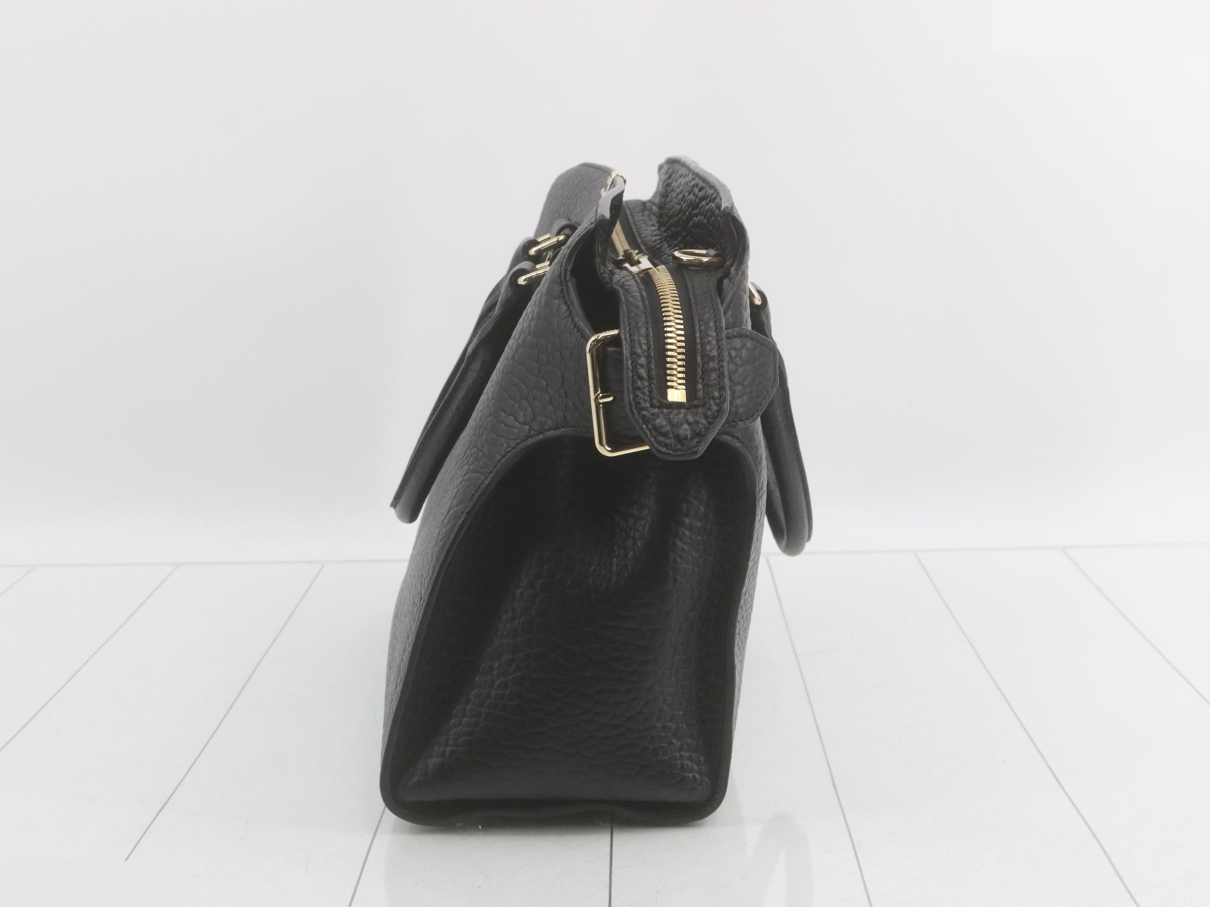 Leather logo plate 2-way handbag — view 3