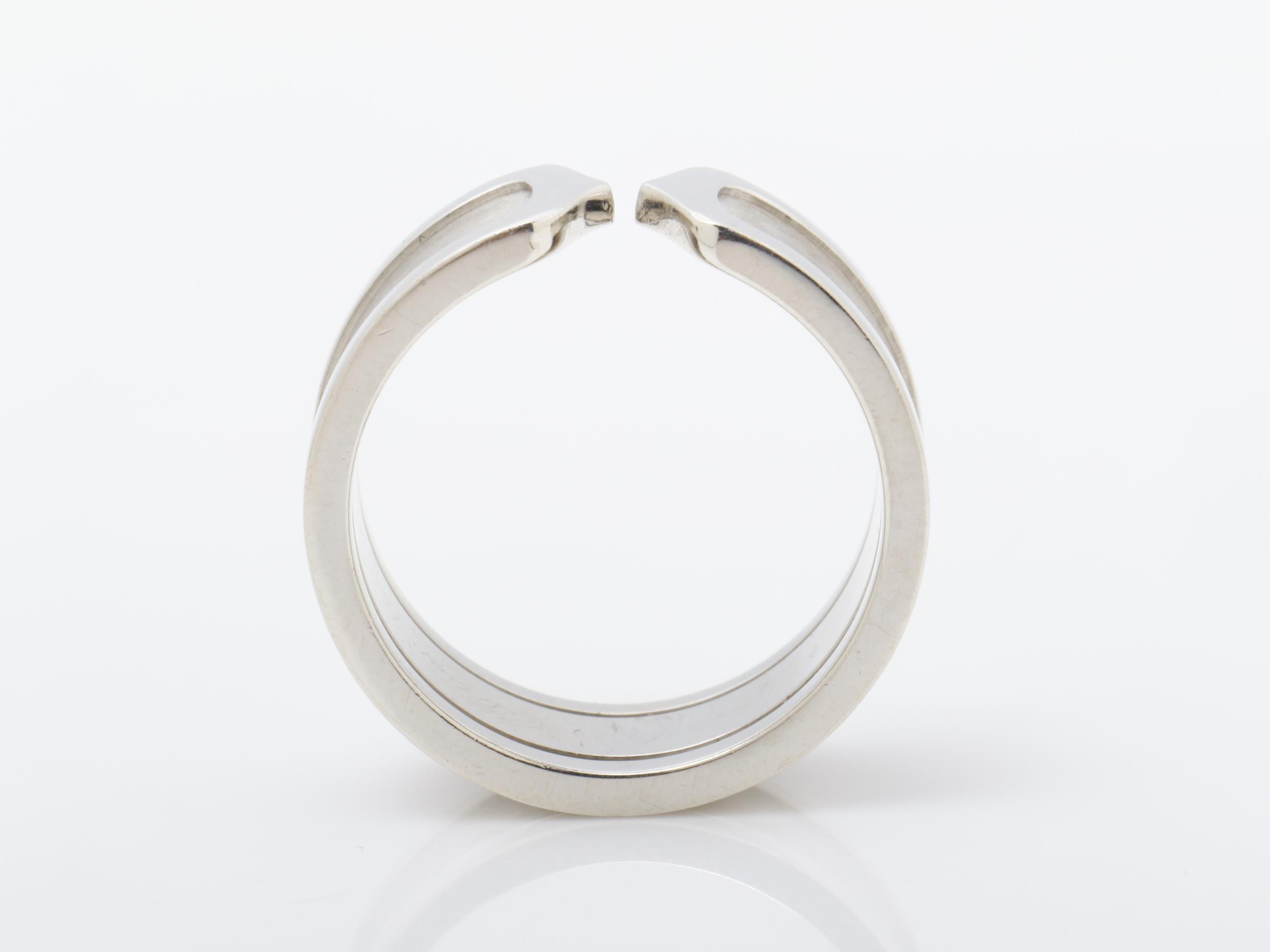 2C Motif (Precious Metal) Ring, 750WG, 13.8g, #58 — view 5