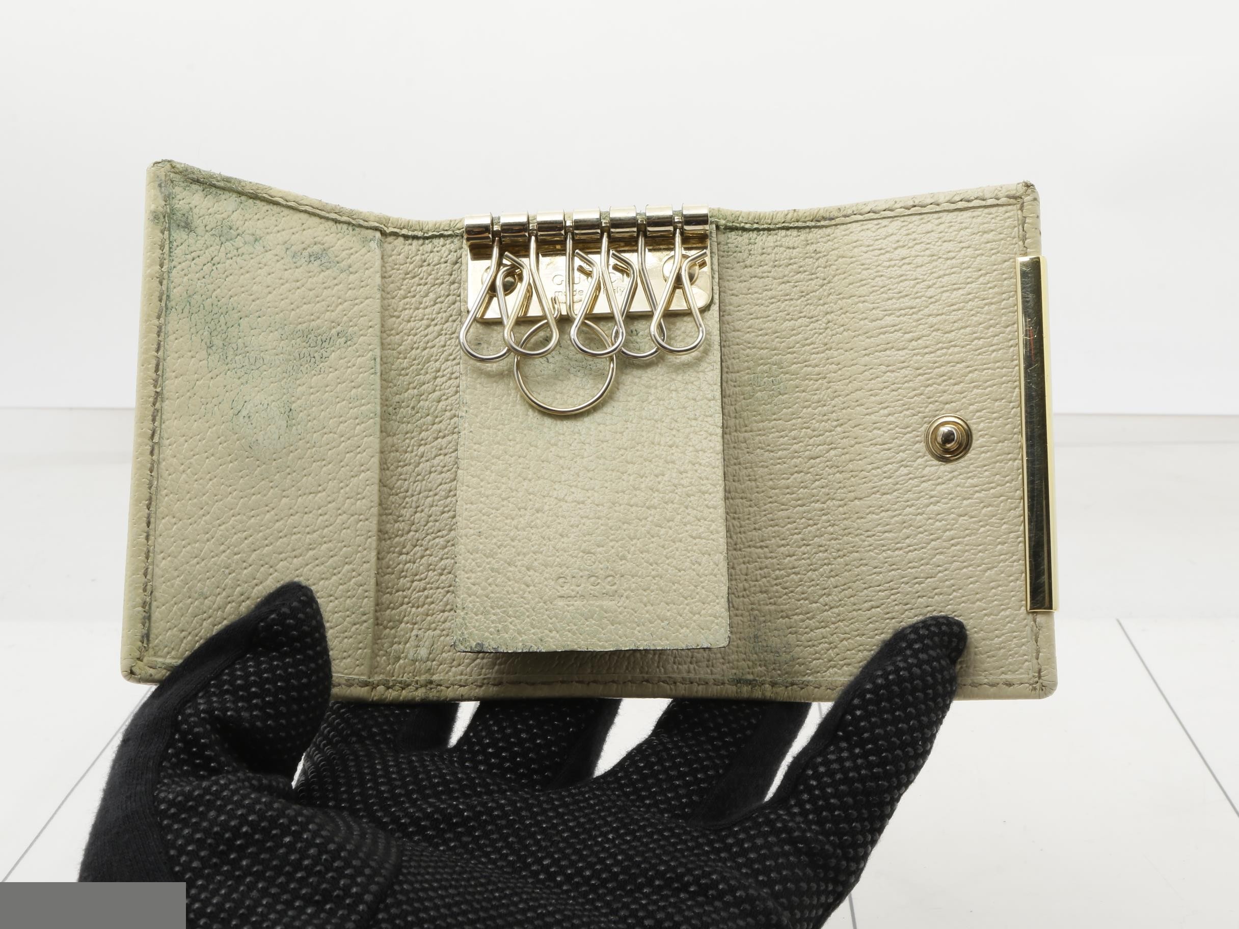 Key case, GG canvas, BE/WH — view 4