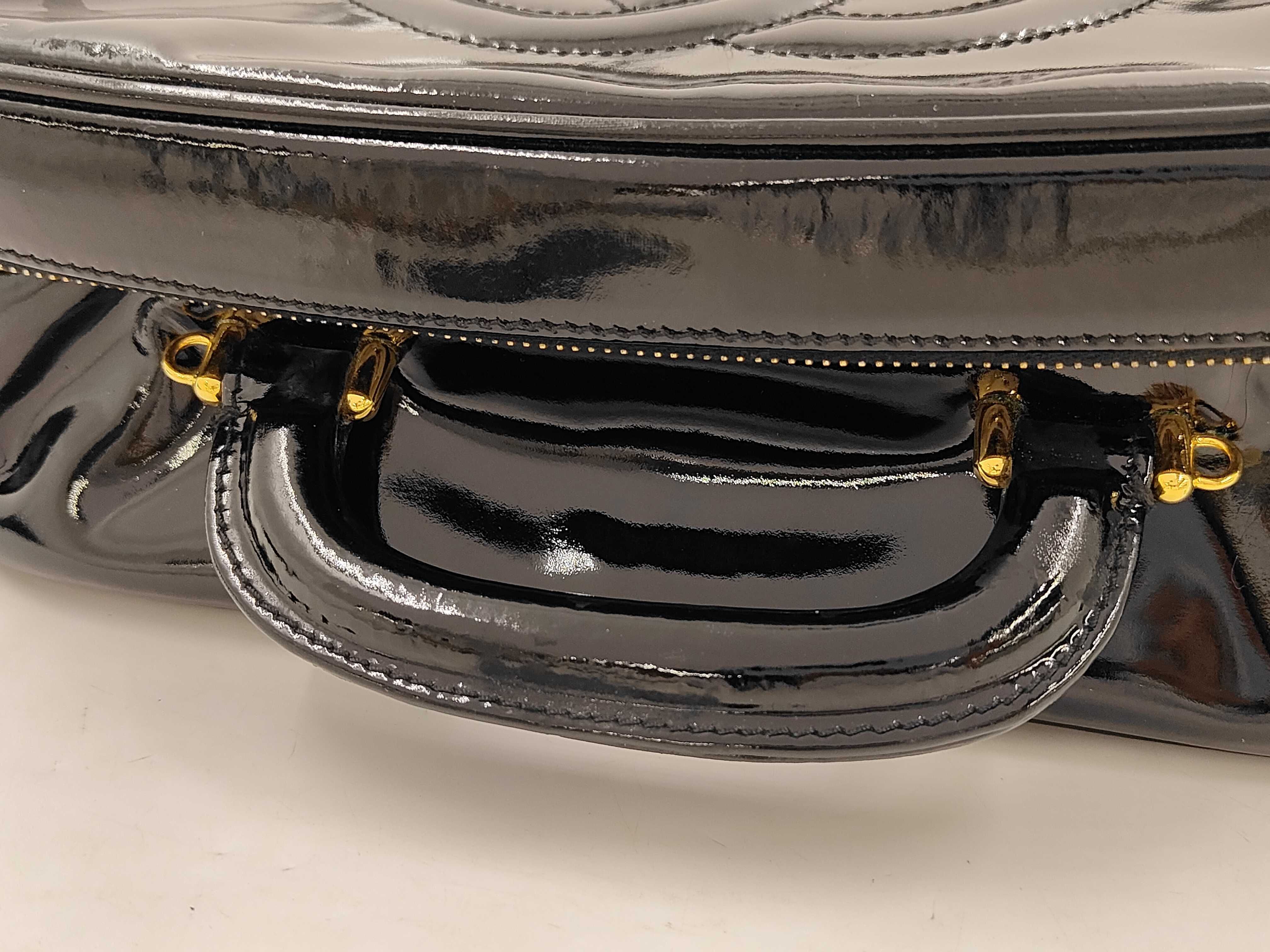 Vanity Bag, Patent Leather, Black — view 3