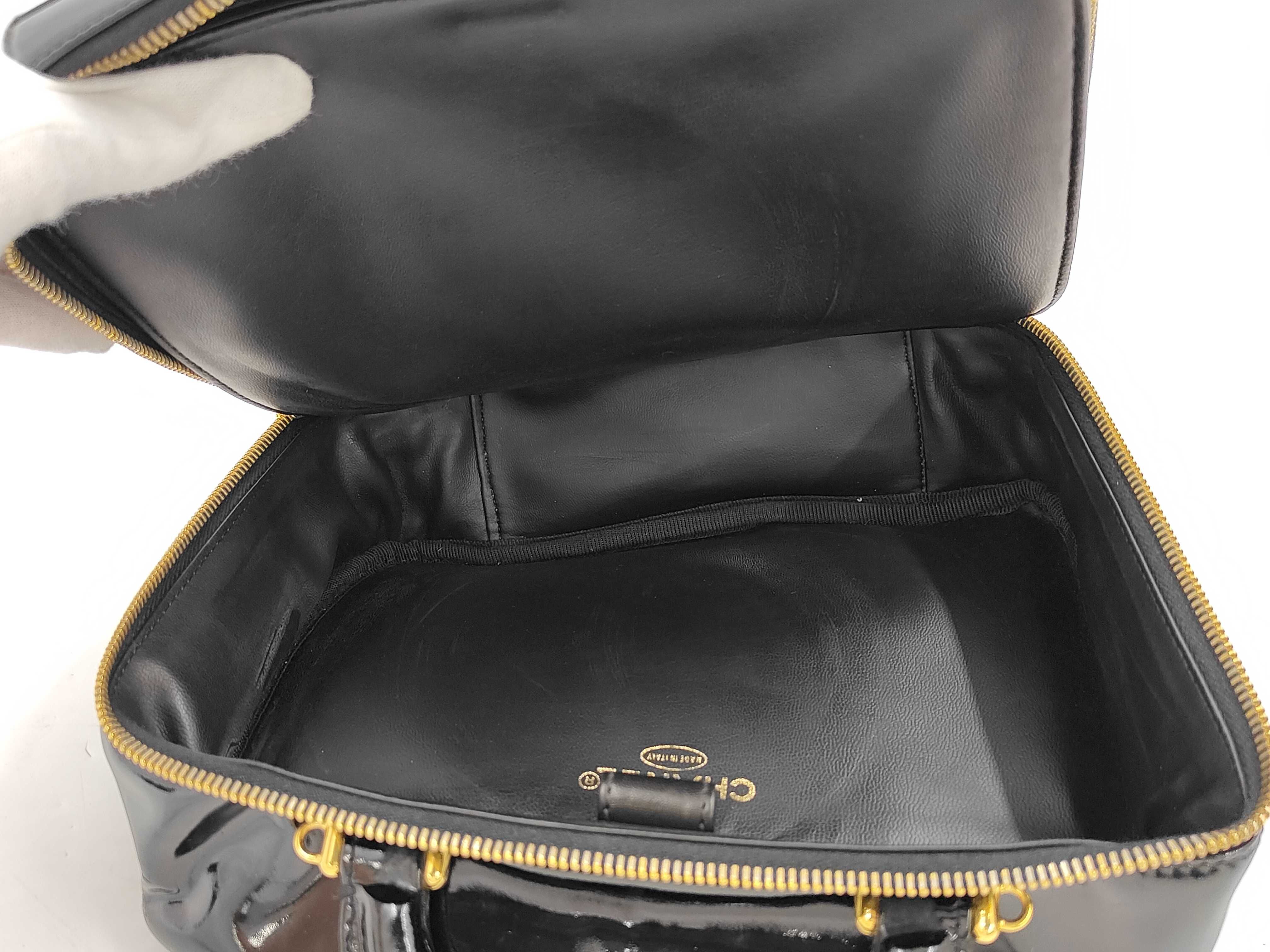 Vanity Bag, Patent Leather, Black — view 9