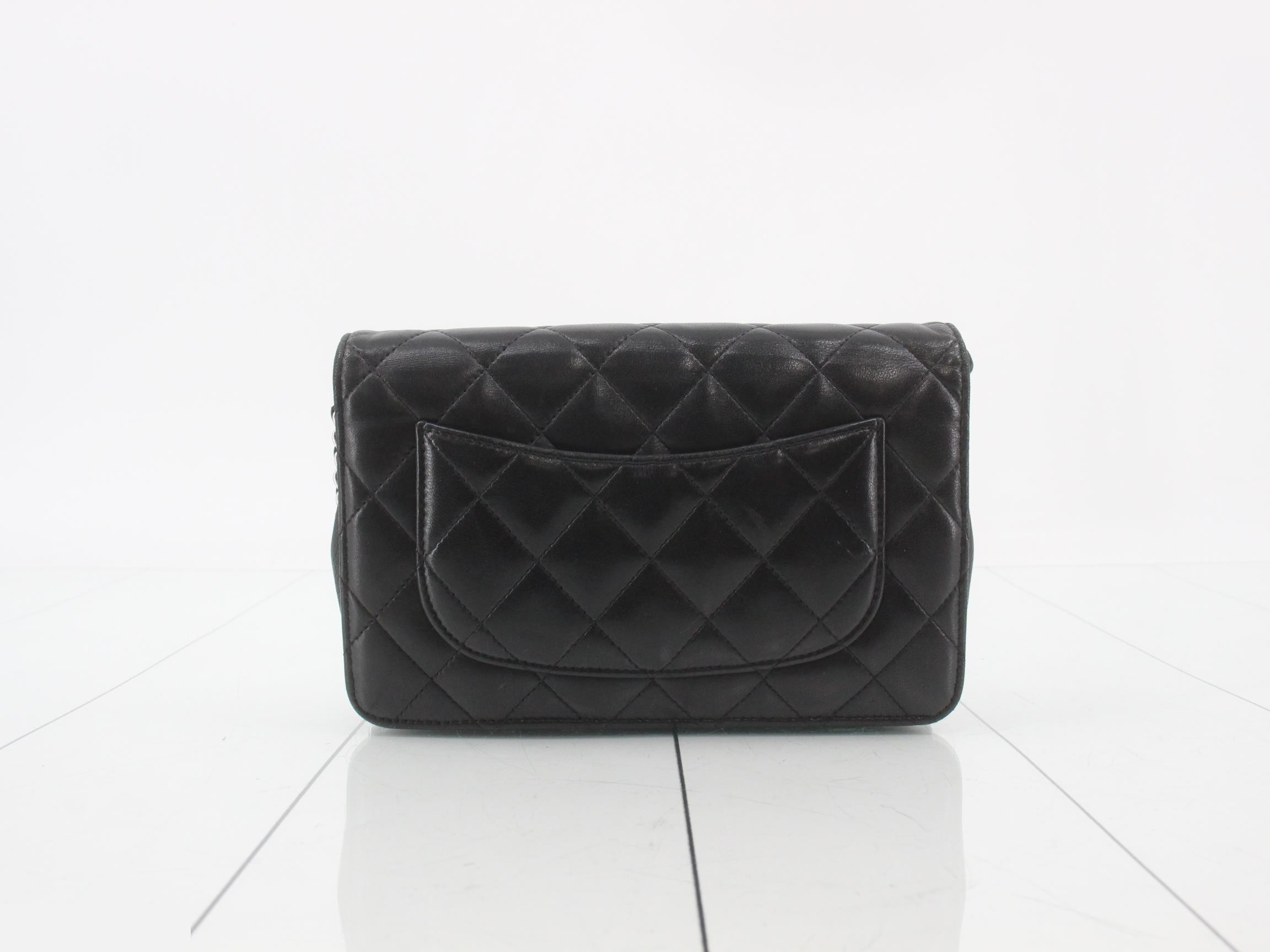 Matelassé Lambskin Chain Wallet — view 2