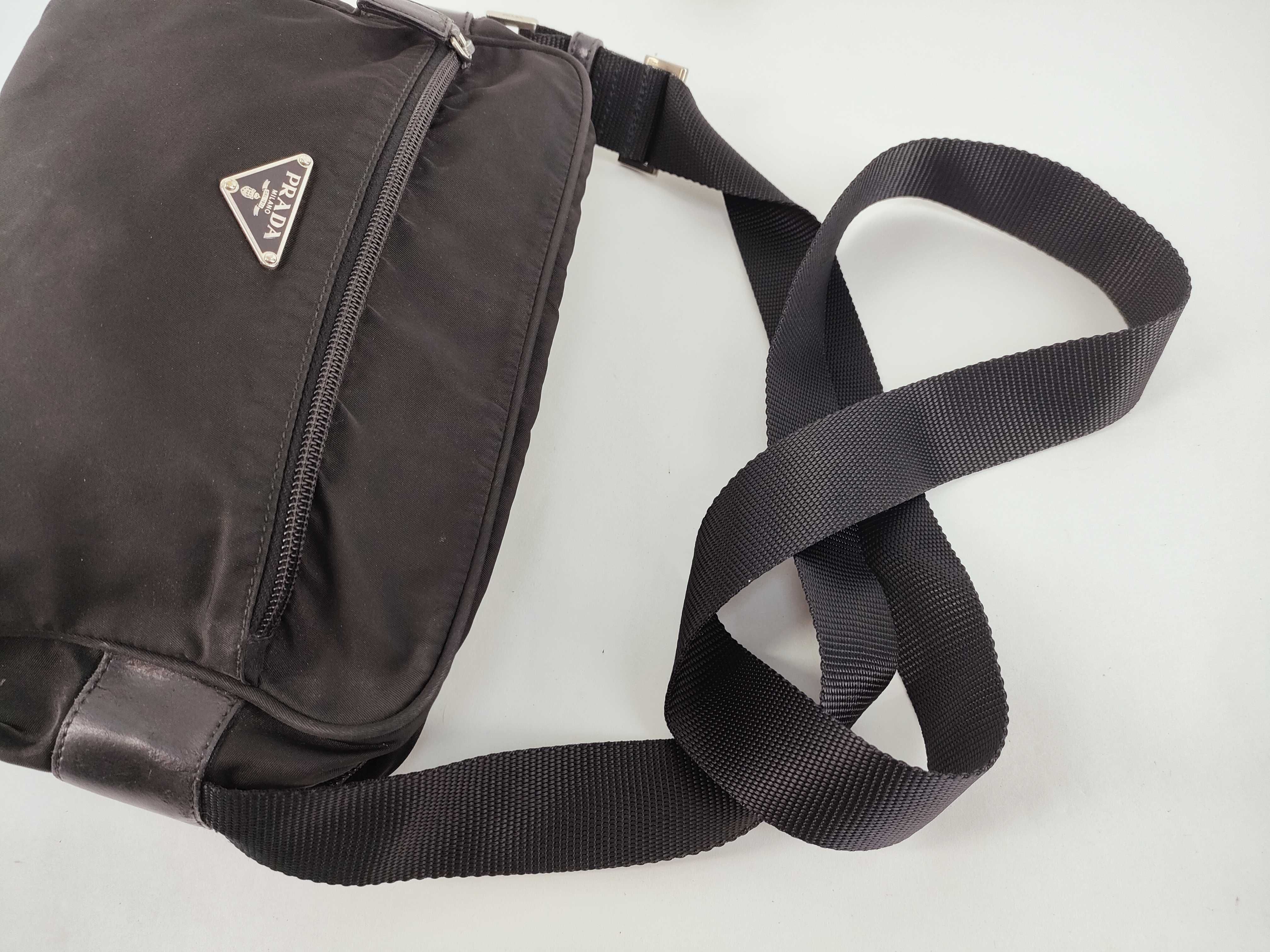 Triangle Logo Nylon Shoulder Bag White Tag 58 Shoulder Bag — view 3