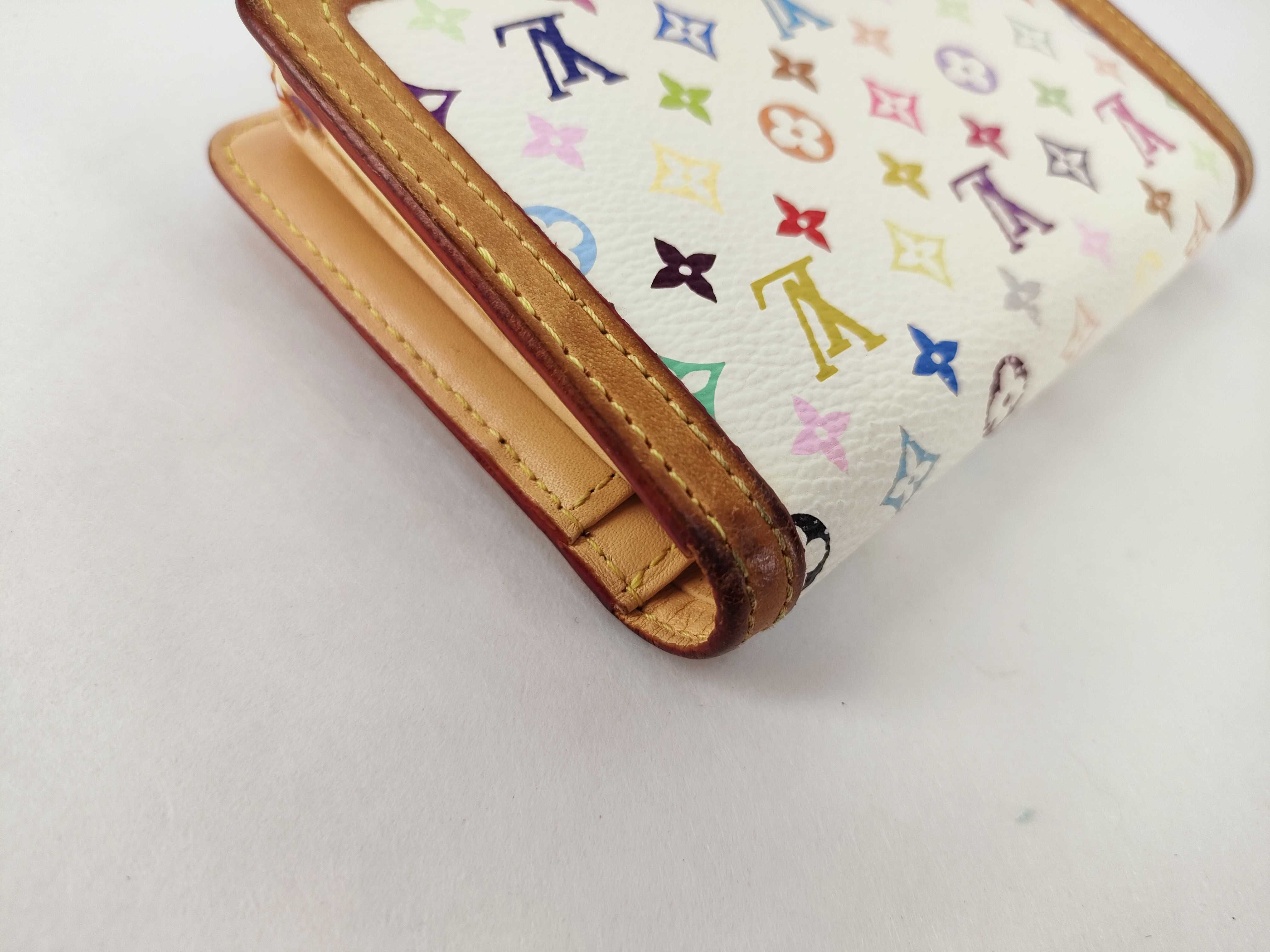 Monogram Multicolor Louis Vuitton Portefeuille Viennois M92987 Bi-fold Wallet with Clasp Closure Blanc Monogram Multicolor TH3017 Wallet — view 3