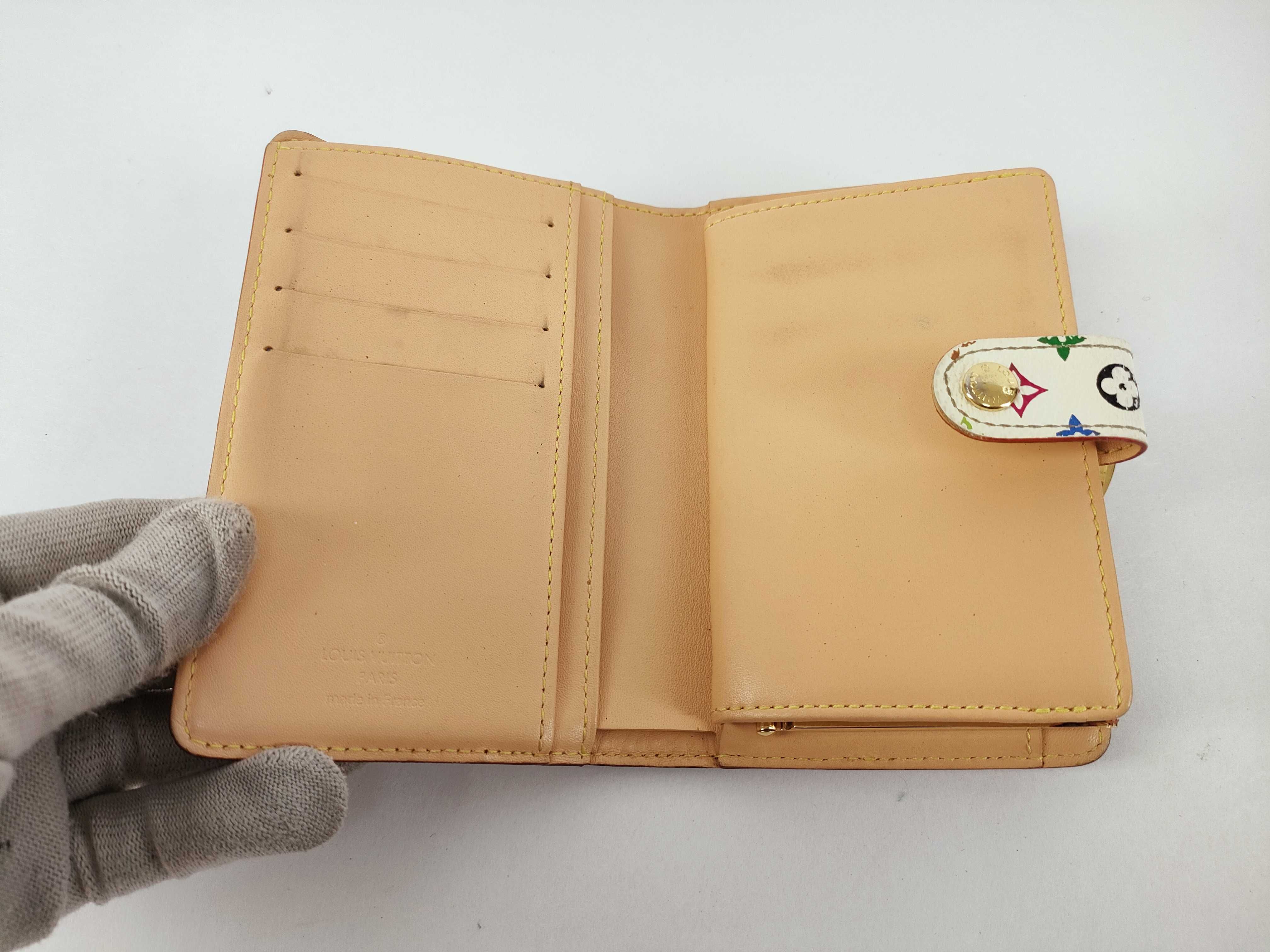 Monogram Multicolor Louis Vuitton Portefeuille Viennois M92987 Bi-fold Wallet with Clasp Closure Blanc Monogram Multicolor TH3017 Wallet — view 9
