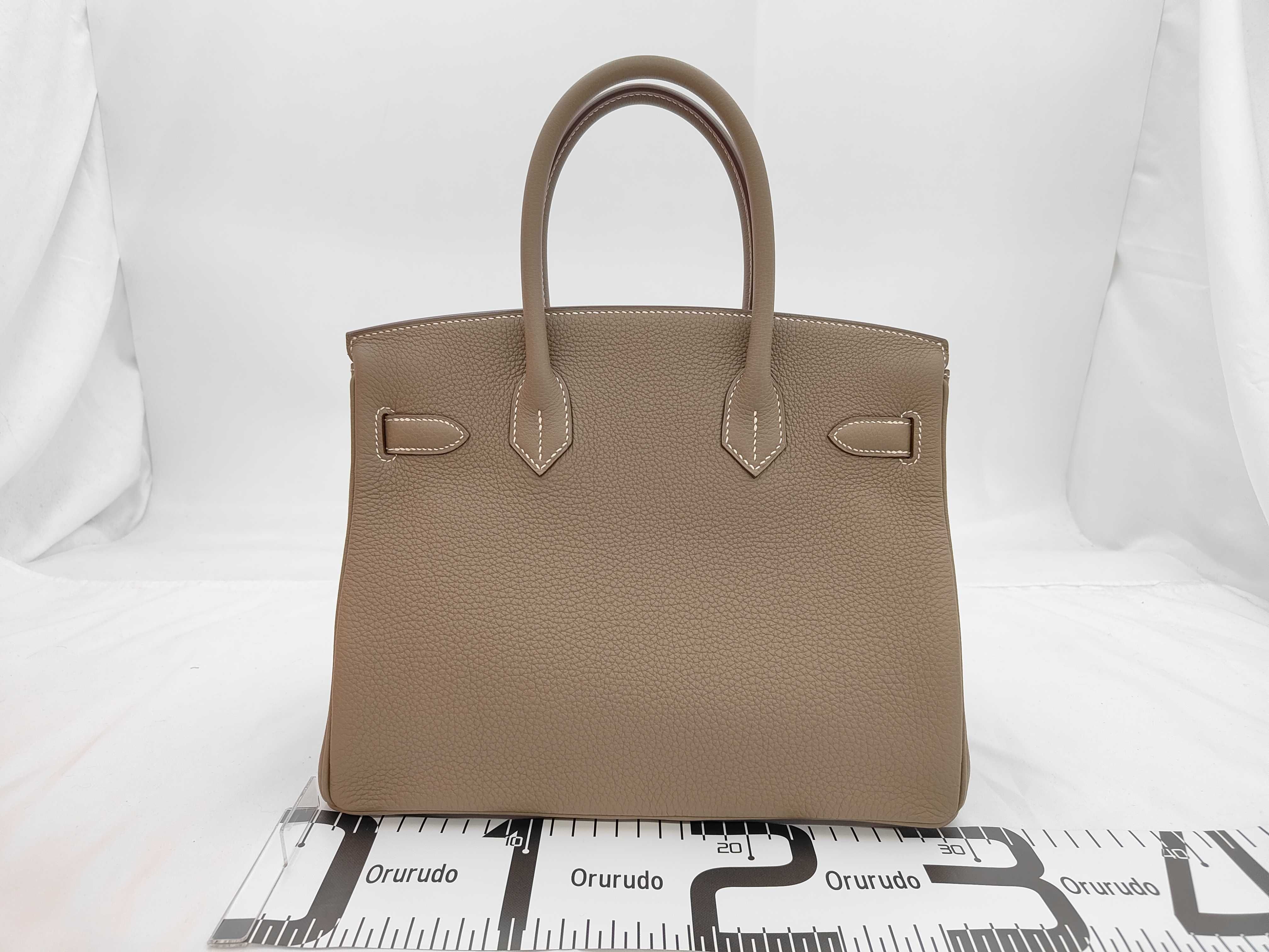 Birkin 30 Etoupe Togo Gold Hardware W Stamp Handbag — view 2