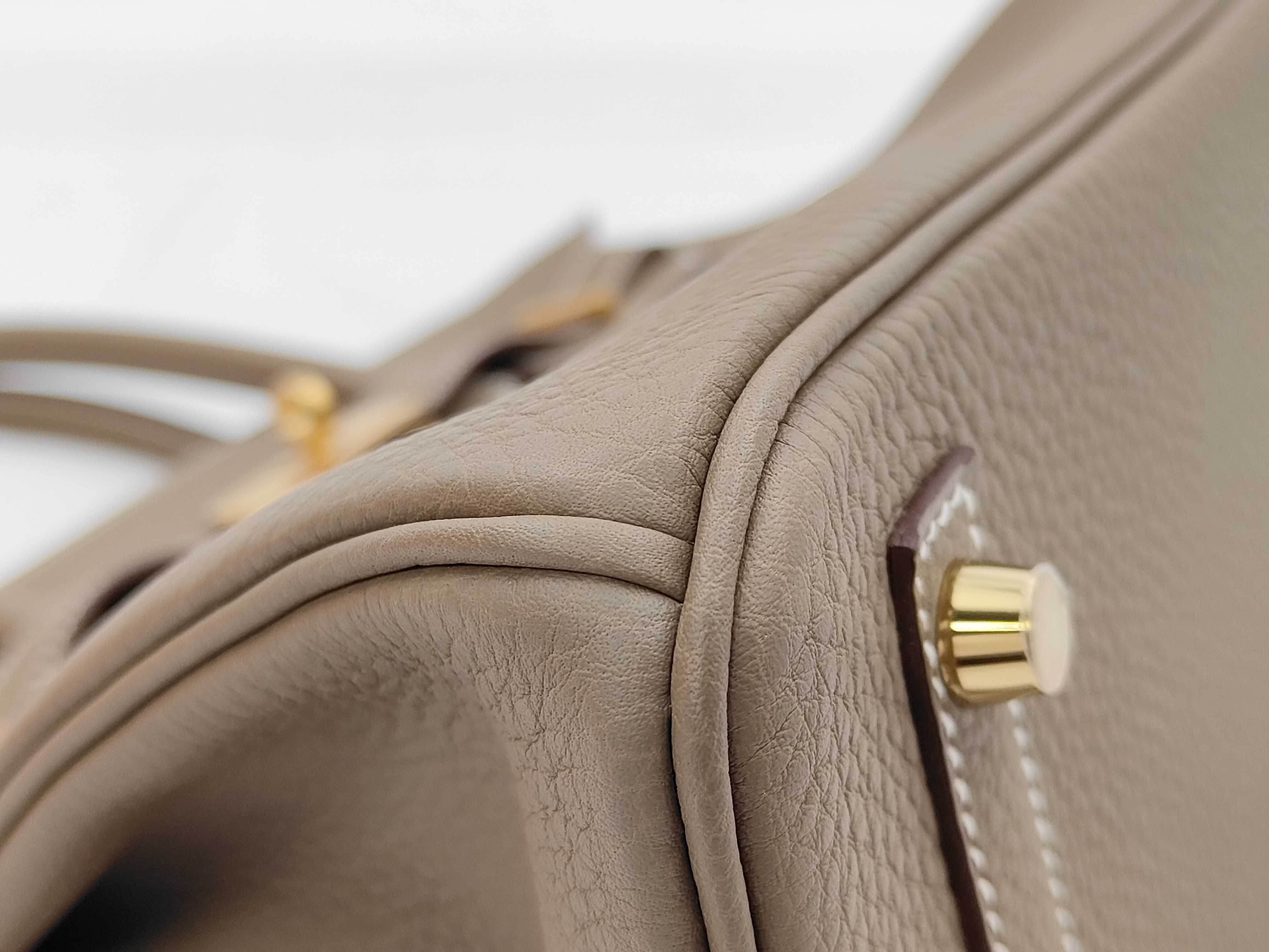 Birkin 30 Etoupe Togo Gold Hardware W Stamp Handbag — view 6