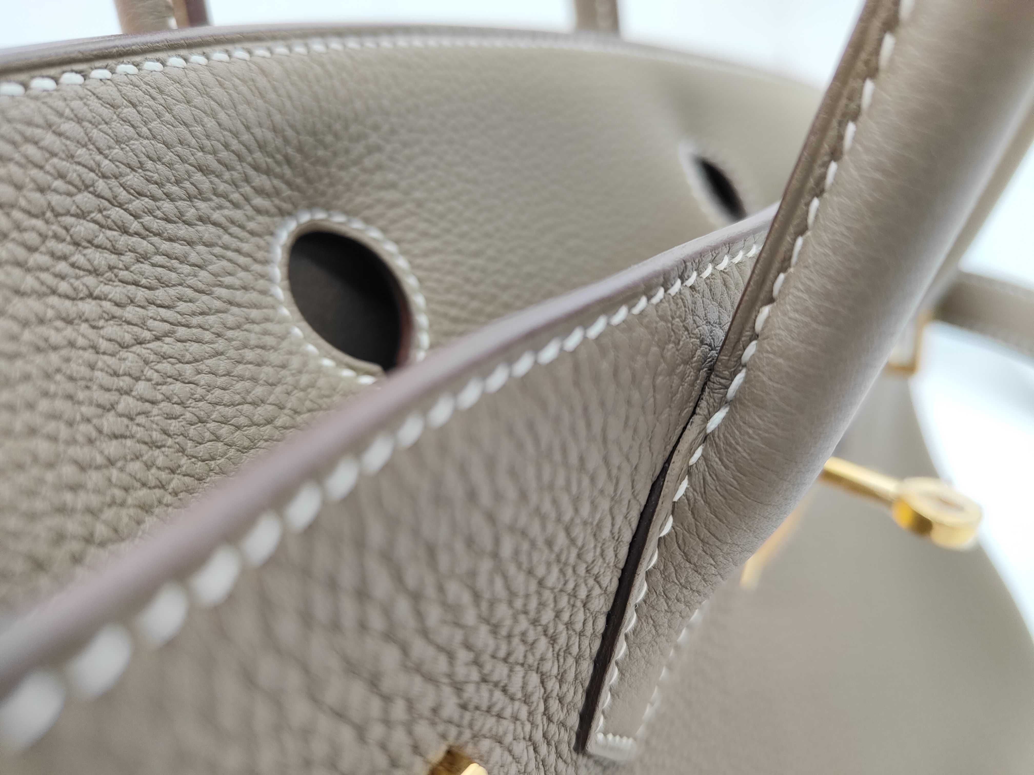 Birkin 30 Etoupe Togo Gold Hardware W Stamp Handbag — view 8