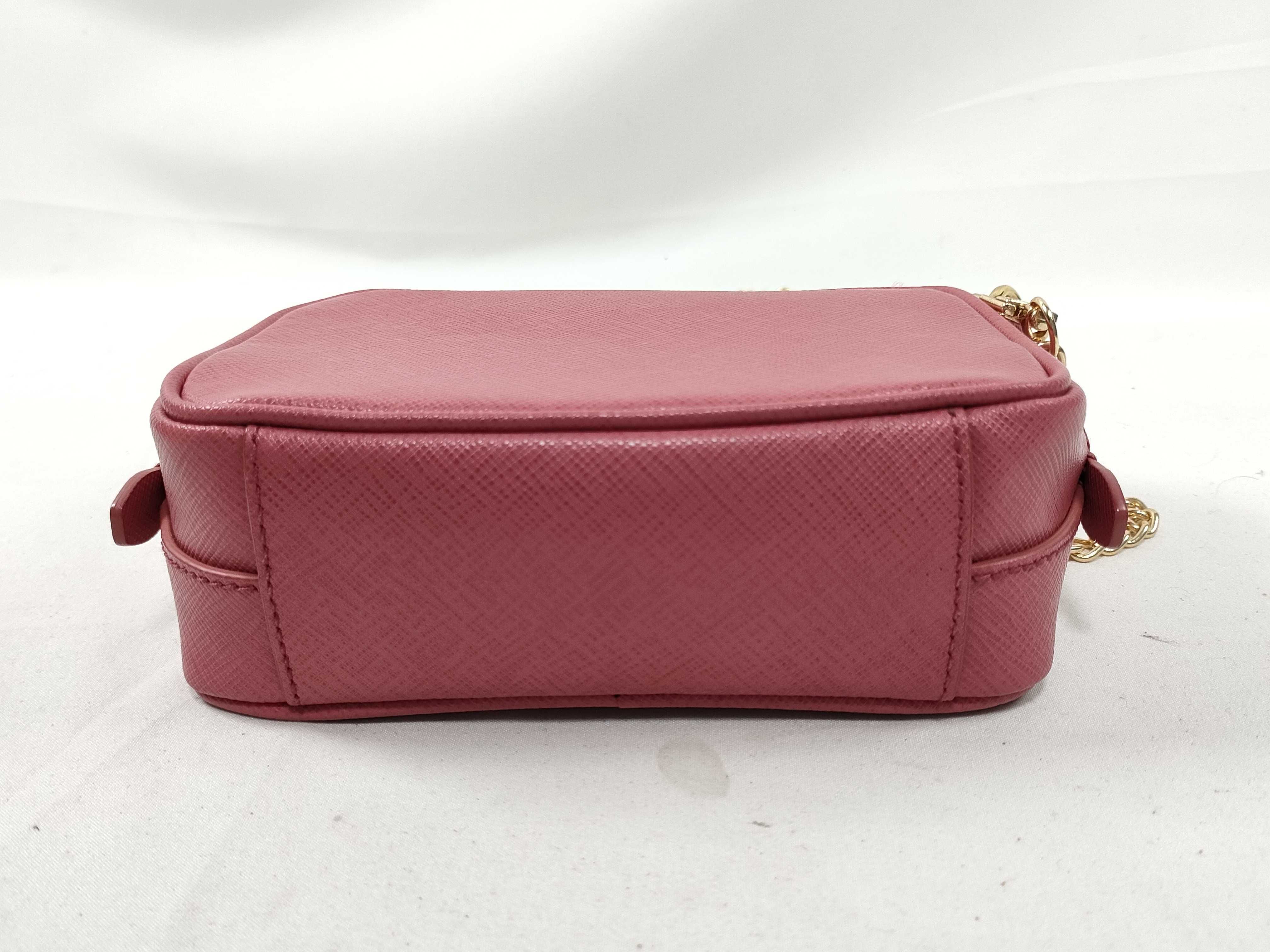 Saffiano Chain Shoulder Bag, Pink — view 3