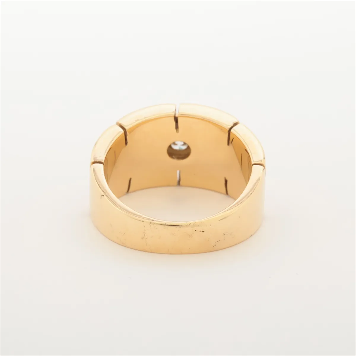 Maillon Panthère 1P Diamond Ring 750(YG) 9.2g 51 80BC030 Wax Hole Engraved Almost Fading — view 2